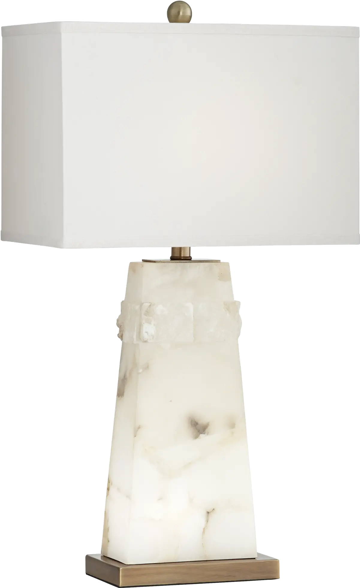 Beaumont White Marble Table Lamp-1