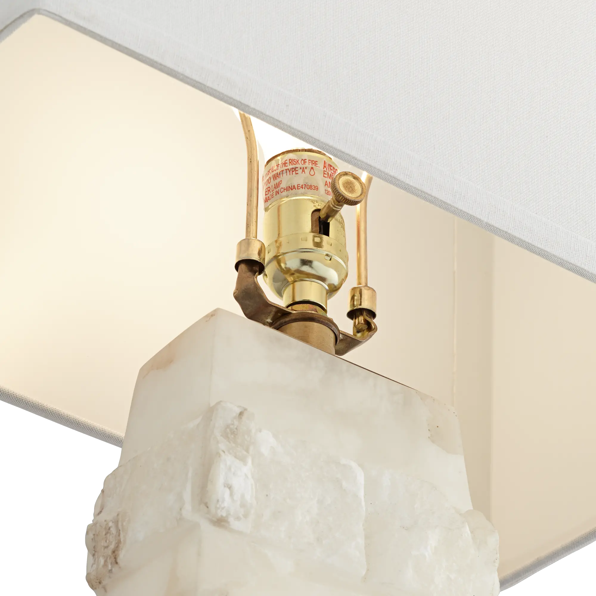 Beaumont White Marble Table Lamp-2