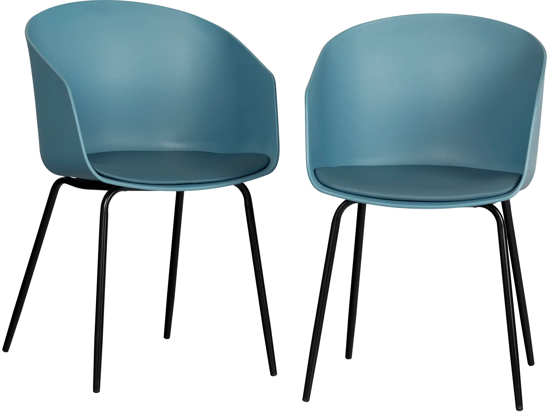 14345 Flam Blue Chair Set with Black Metal Legs - South Shore-1