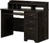 14676 Versa Black Computer Desk with Hutch