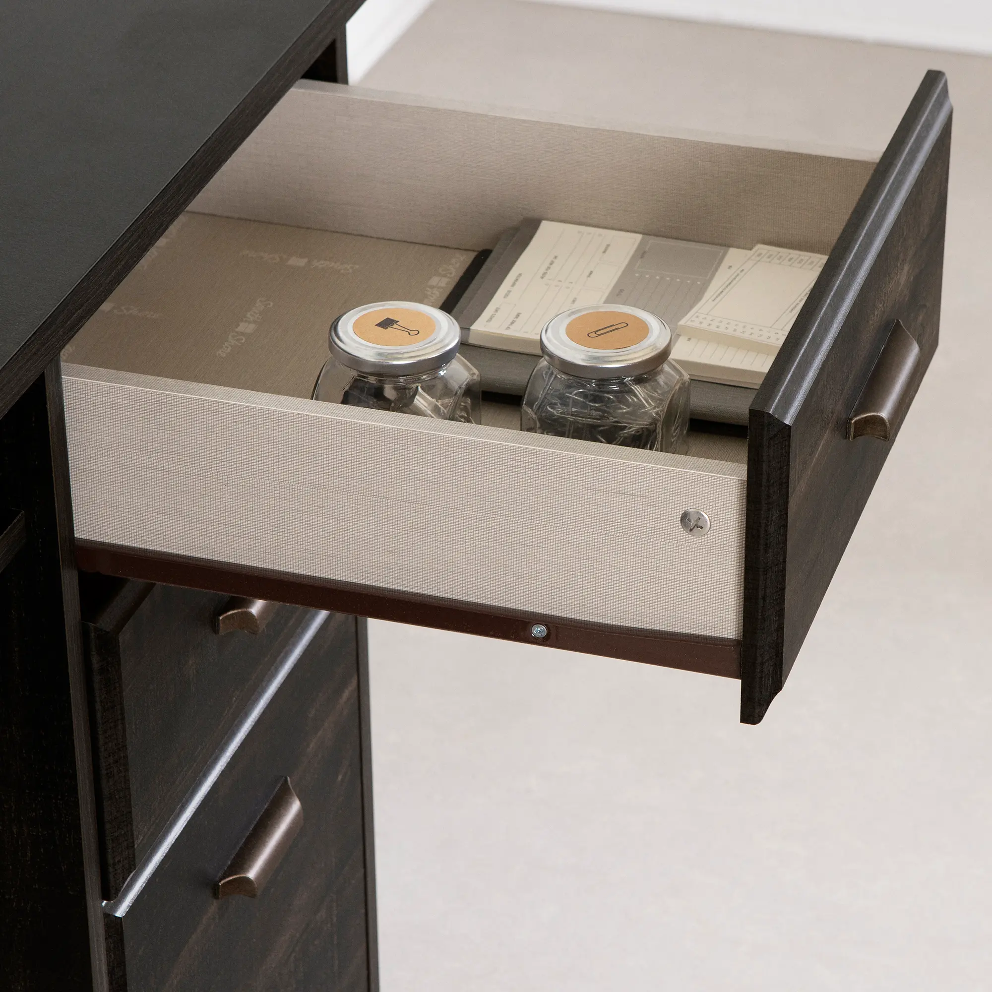 14676 Versa Black Computer Desk with Hutch-7