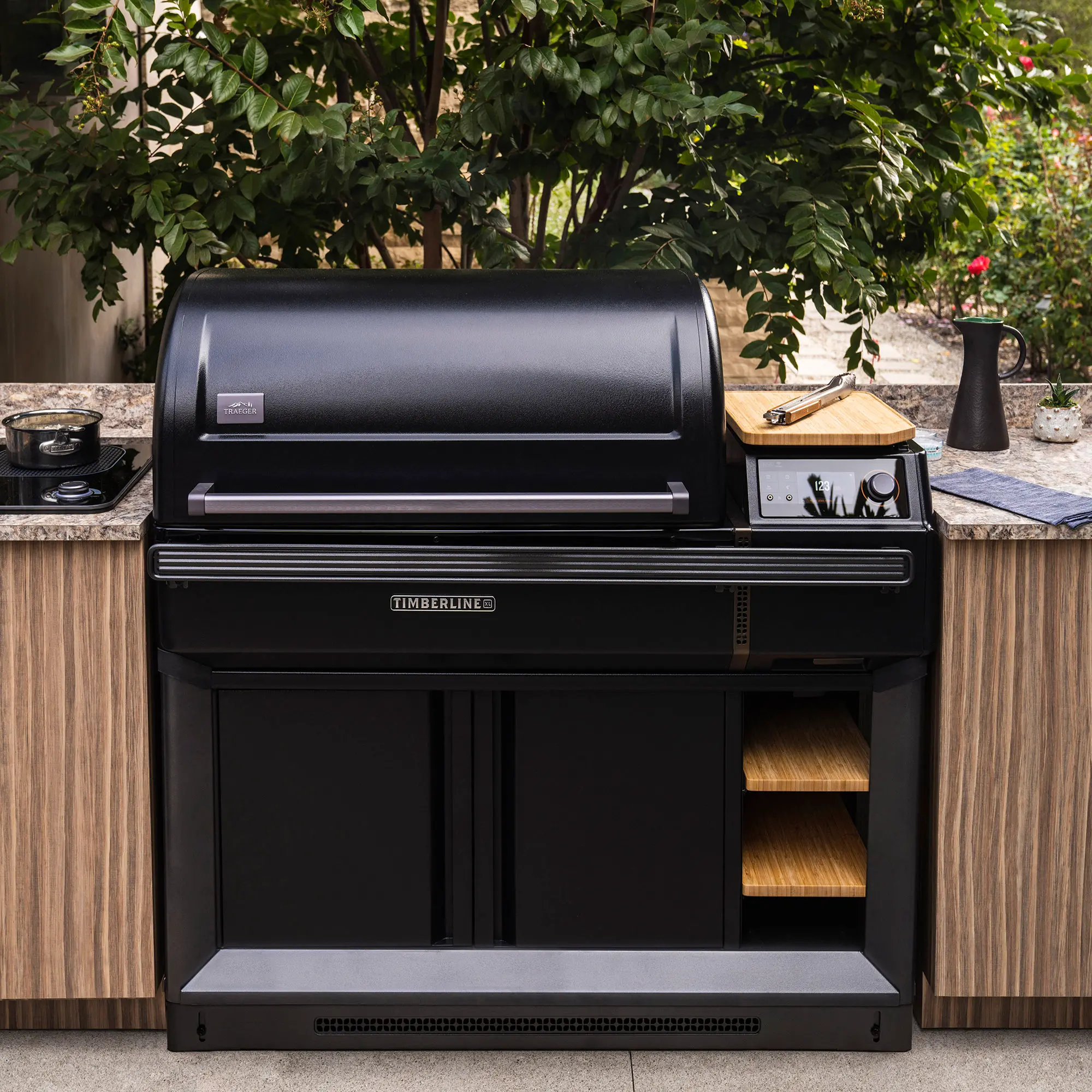 BAC681 Traeger Timberline XL Black Built-In Trim Kit-2