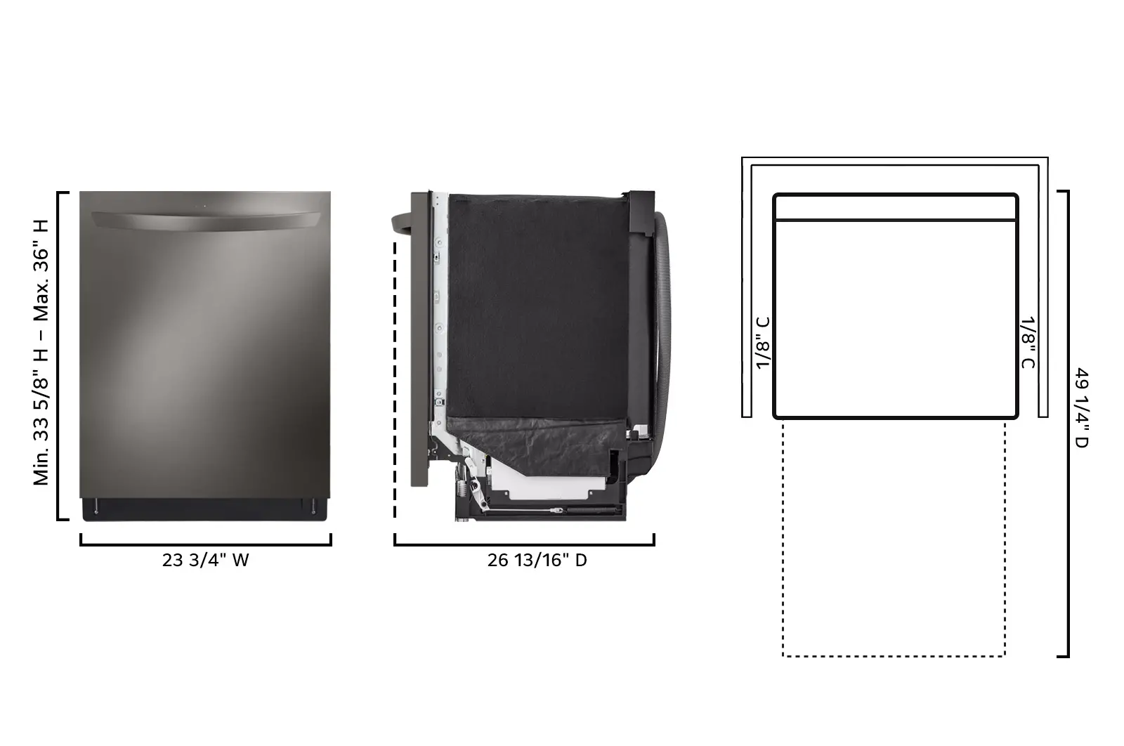 LDTH7972D LG Top Control Dishwasher - Black Stainless Steel-3