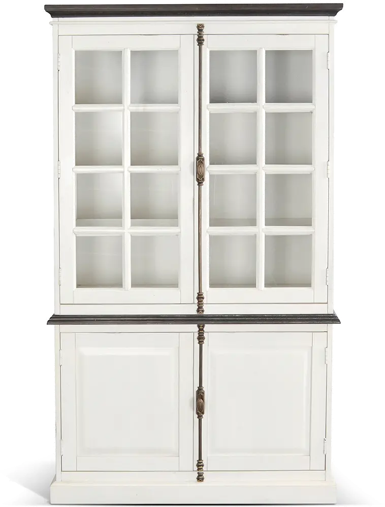 Bourbon White Display Cabinet-1