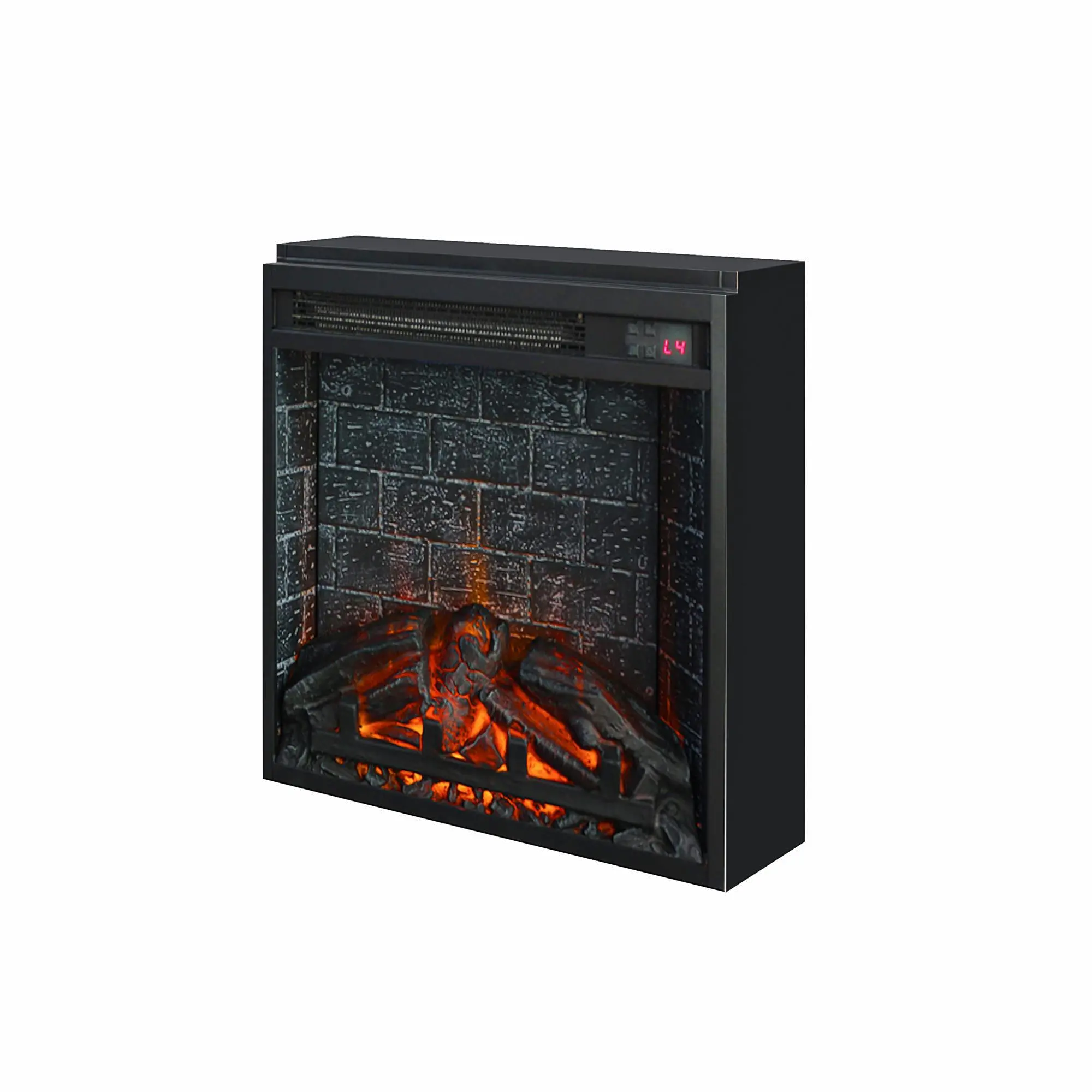Altra Flame Black 18 inch Electric Glass Front Fireplace Insert with Remote-6