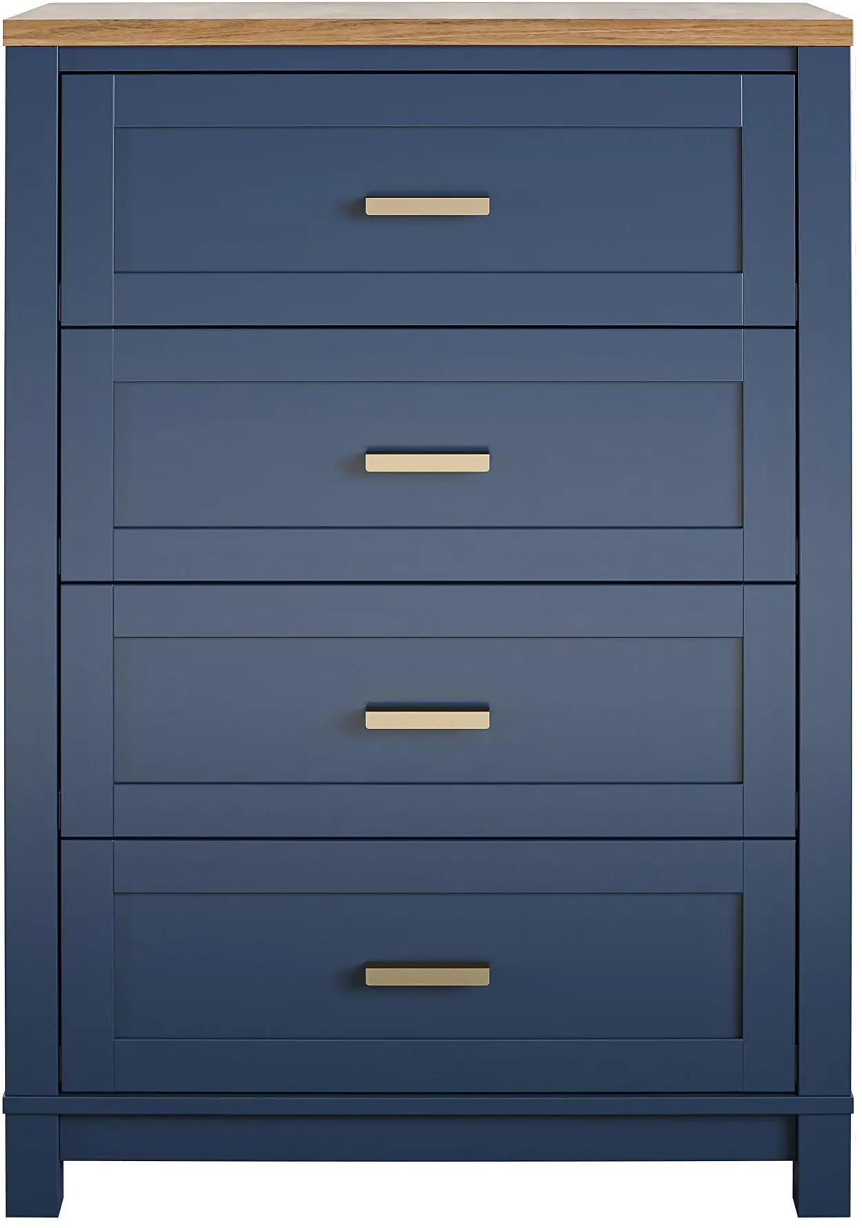 Armada Navy 4 Drawer Dresser with Walnut top-1