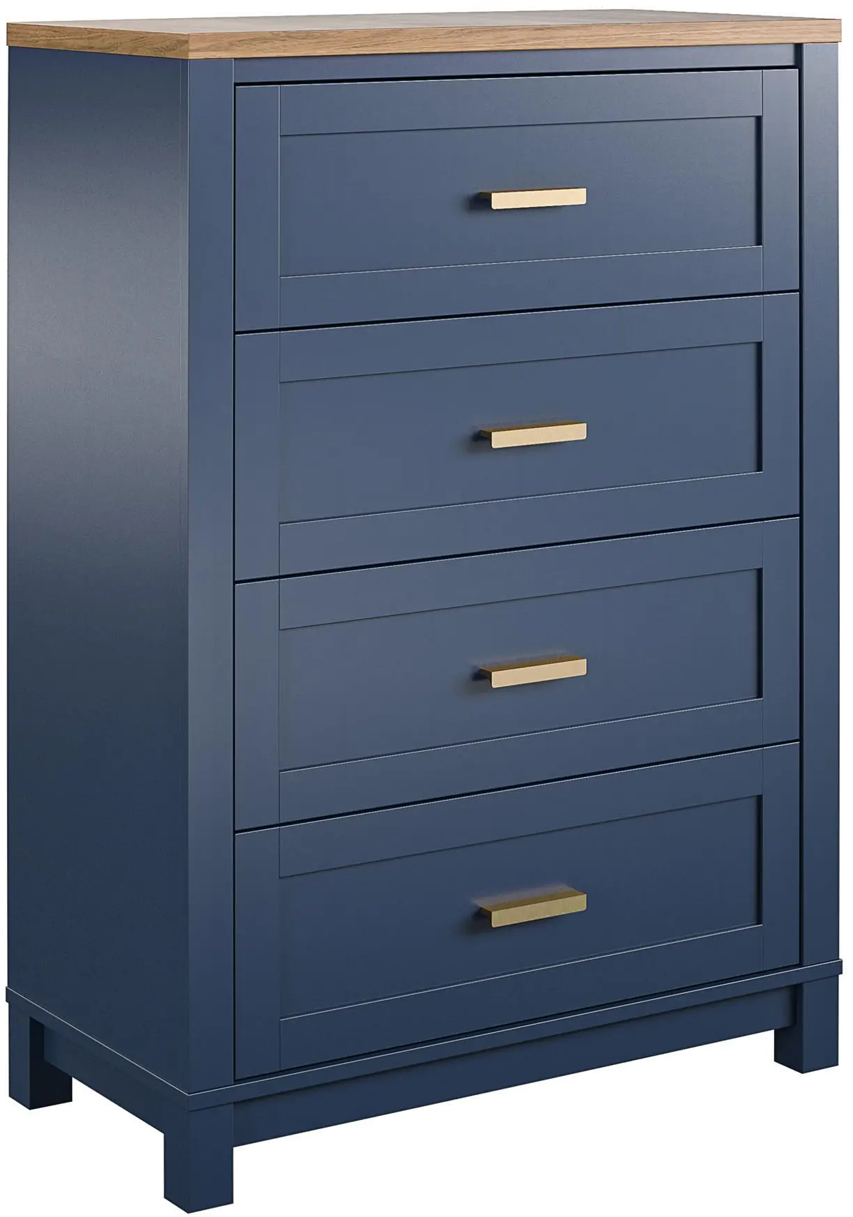 Armada Navy 4 Drawer Dresser with Walnut top-5