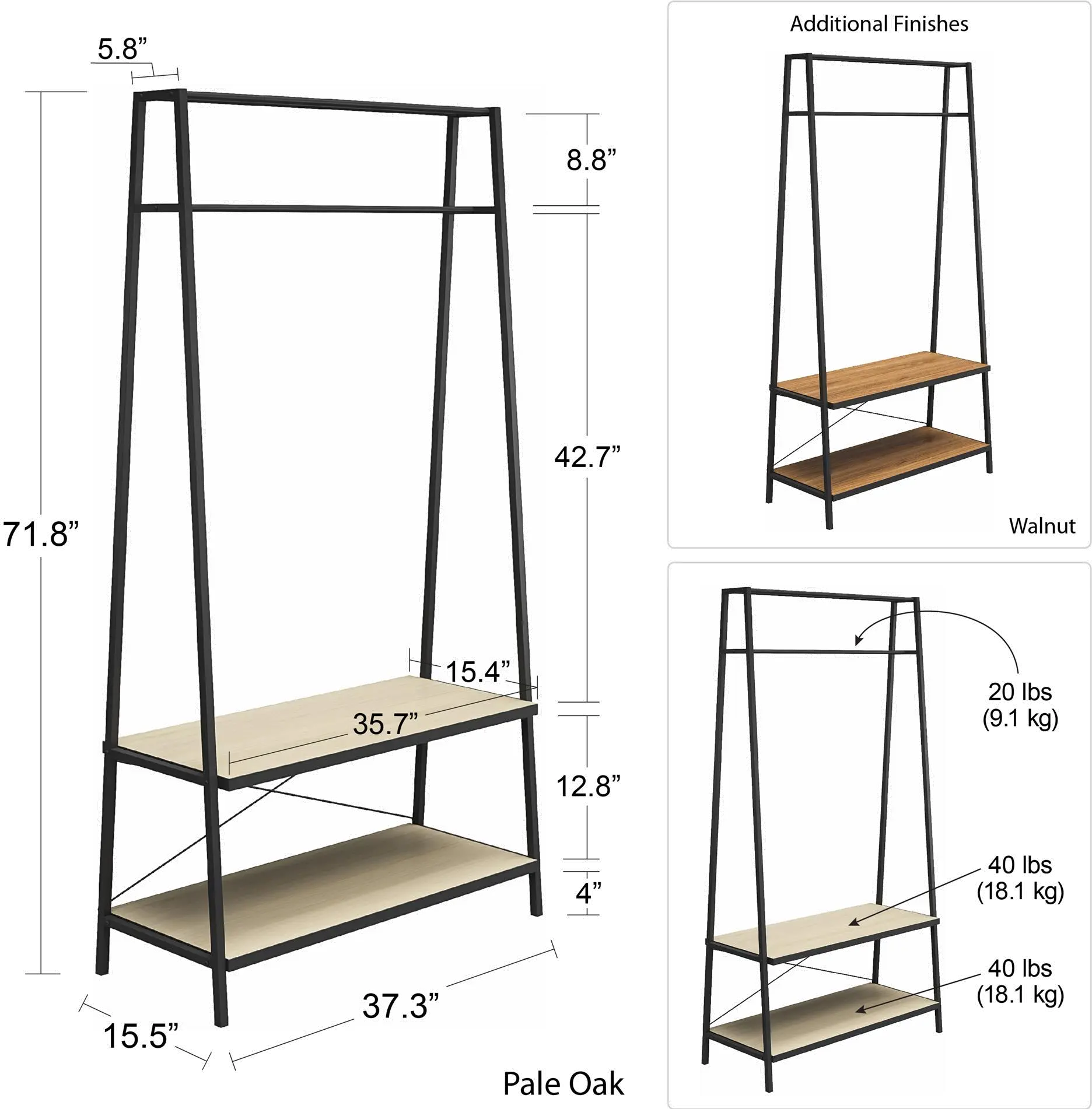 Drexel Pale Oak Closet Storage Rack-8