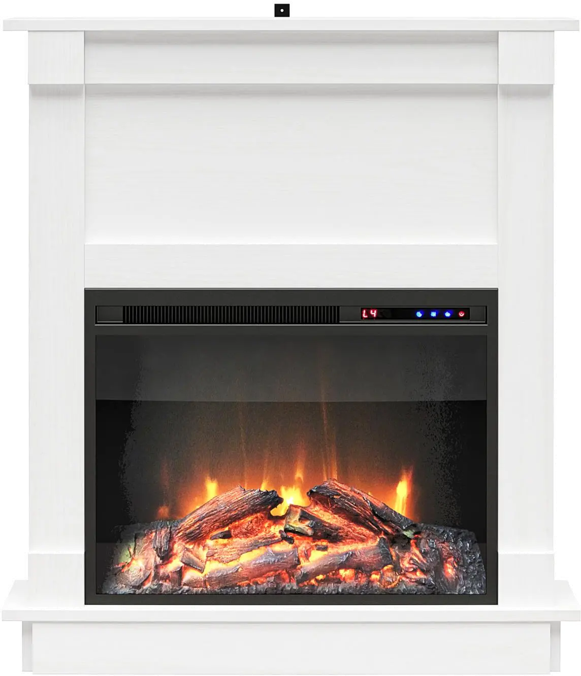 Ellsworth White Fireplace with Mantel-1