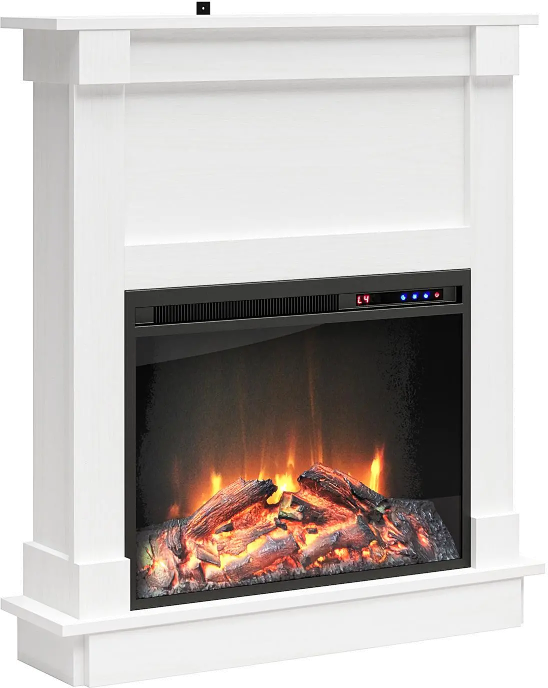 Ellsworth White Fireplace with Mantel-4