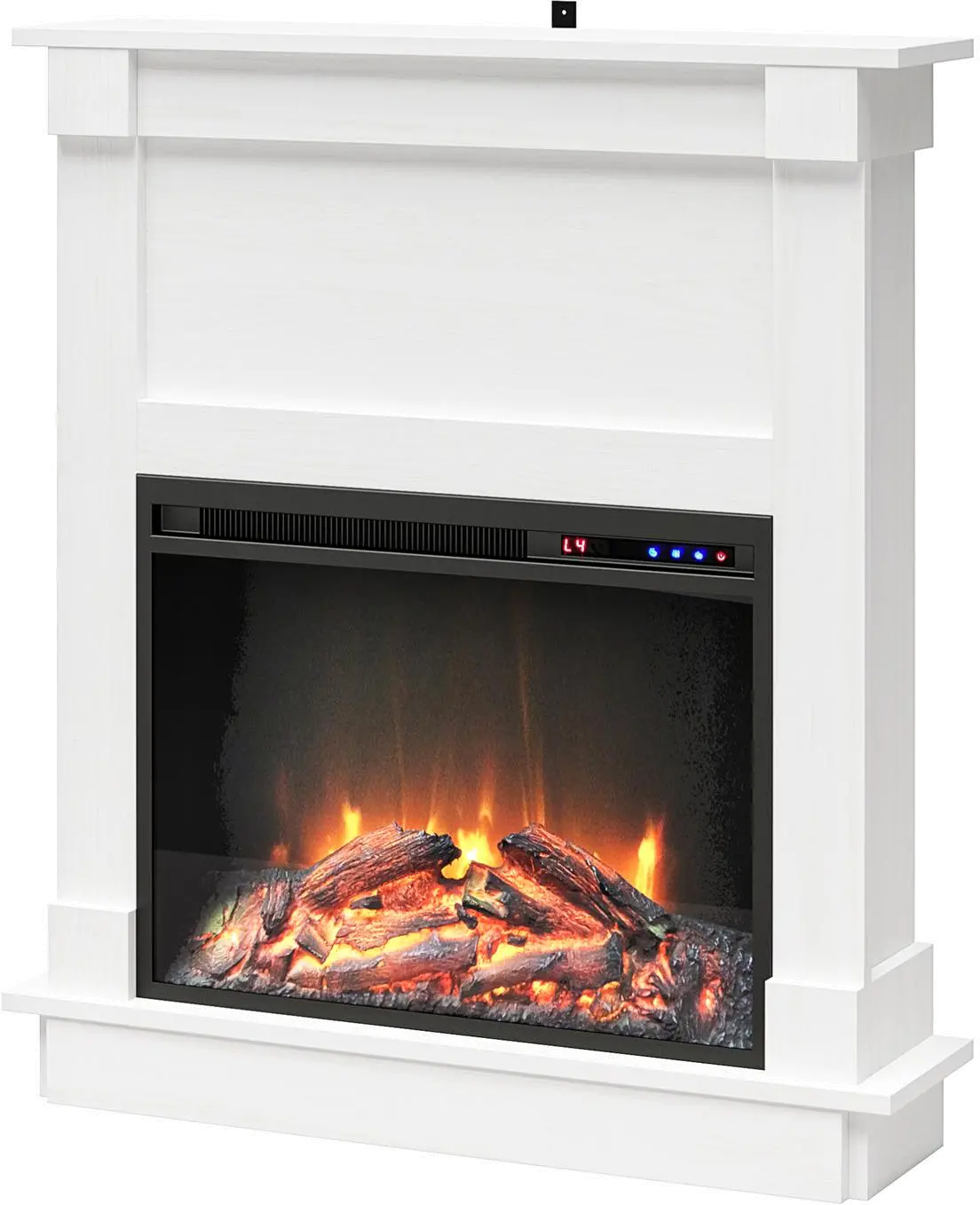 Ellsworth White Fireplace with Mantel-5