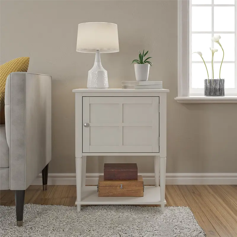 Fairmont White Accent Table