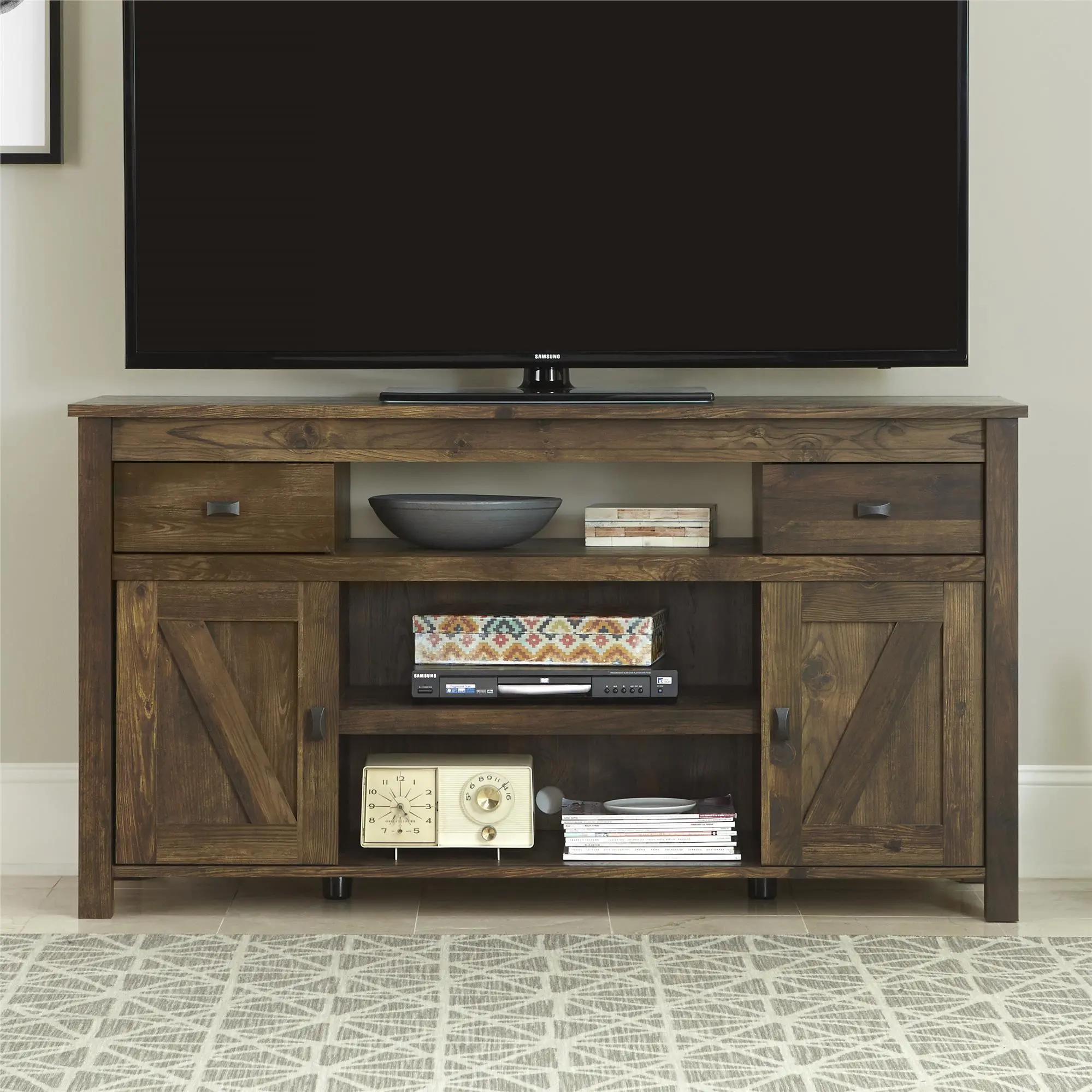 Farmington Medium Brown 60  TV Stand-2