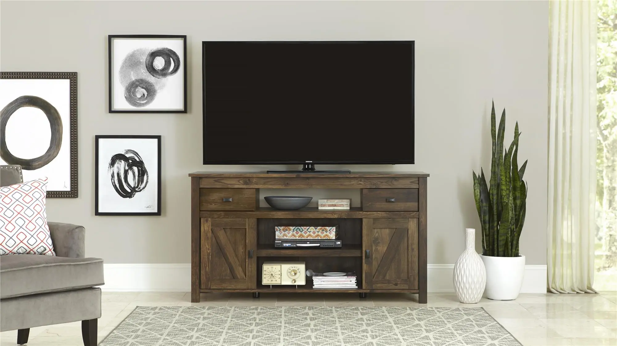 Farmington Medium Brown 60  TV Stand-5
