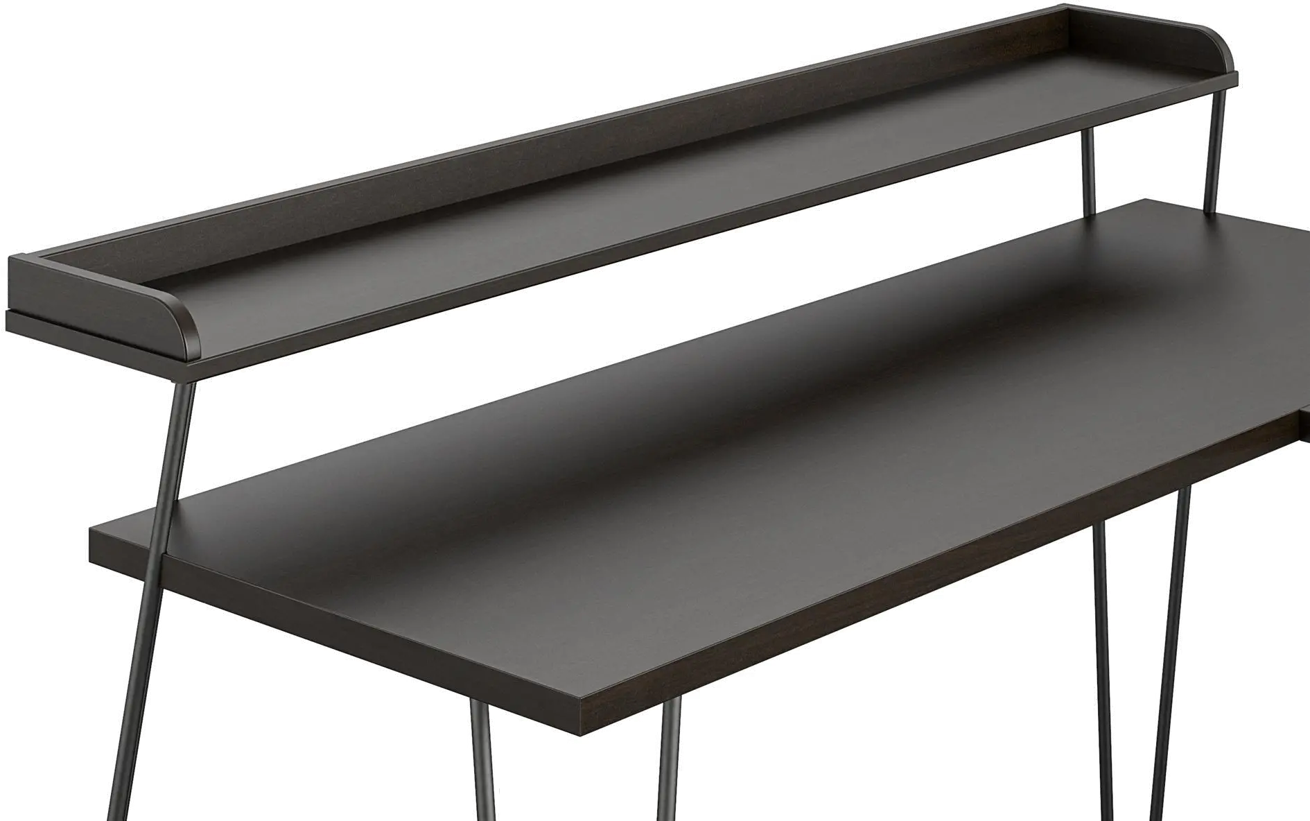 Haven Espresso L-Shaped Desk with Riser-5