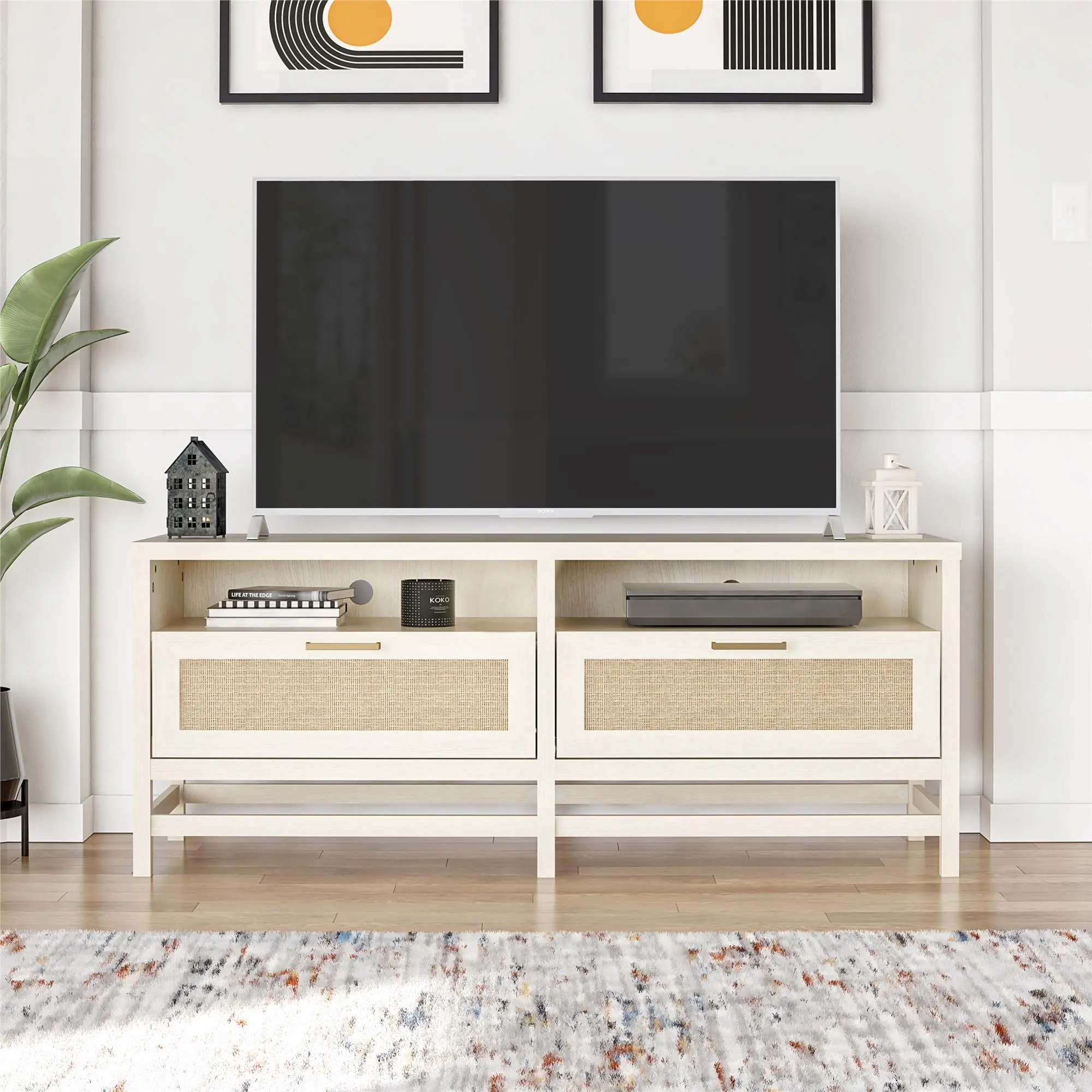 Lennon Ivory Oak 60  TV Stand-2
