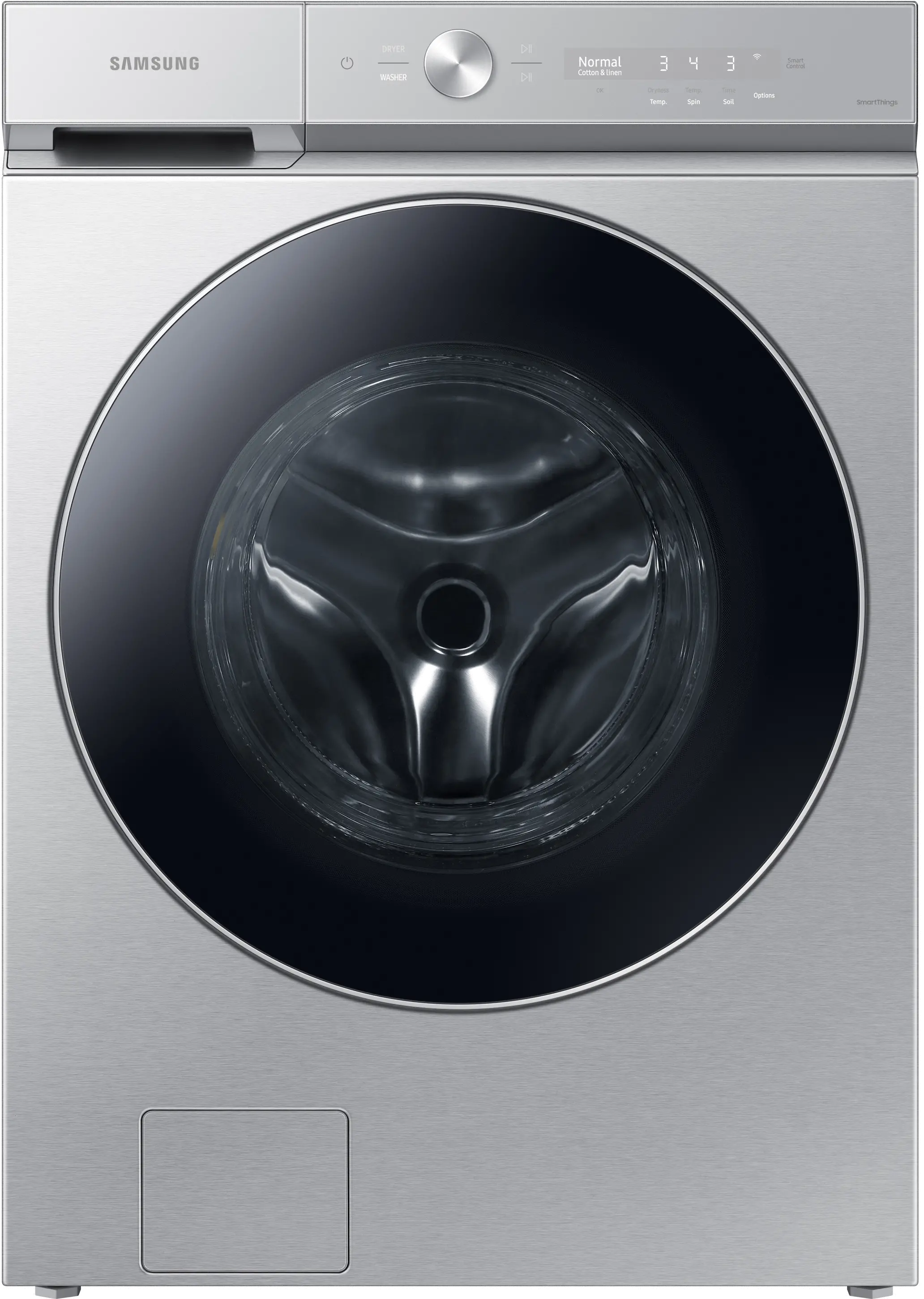 WF53BB8900AT Samsung Bespoke 5.3 cu ft Front Load Washer - Silver Steel 53BB8900-1