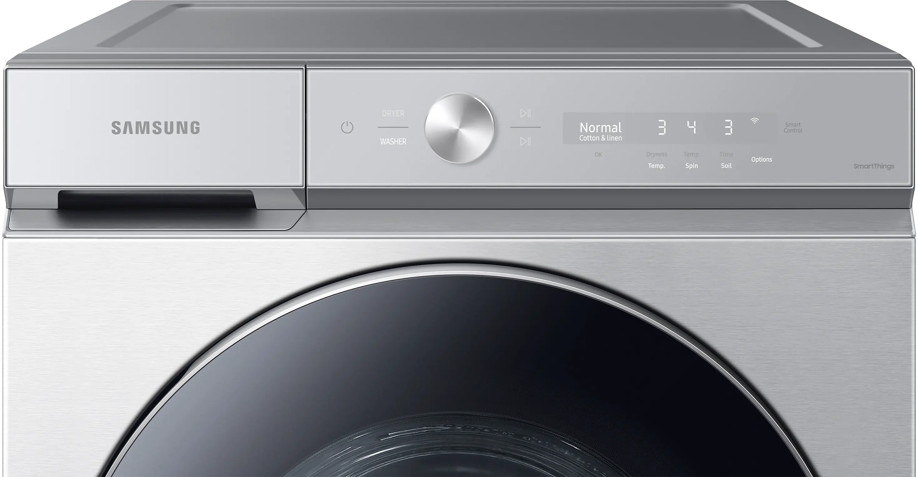 WF53BB8900AT Samsung Bespoke 5.3 cu ft Front Load Washer - Silver Steel 53BB8900-3