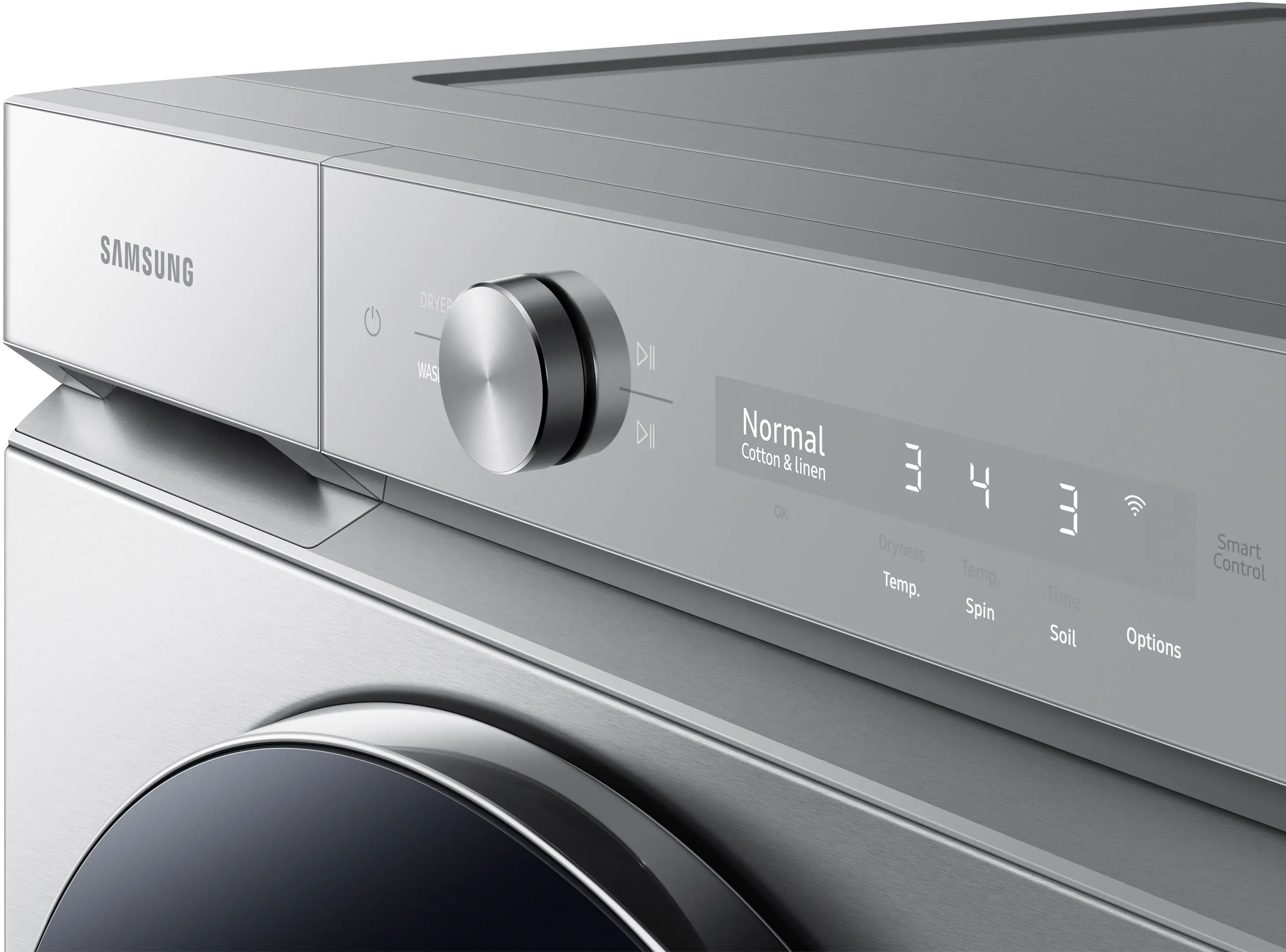 WF53BB8900AT Samsung Bespoke 5.3 cu ft Front Load Washer - Silver Steel 53BB8900-5