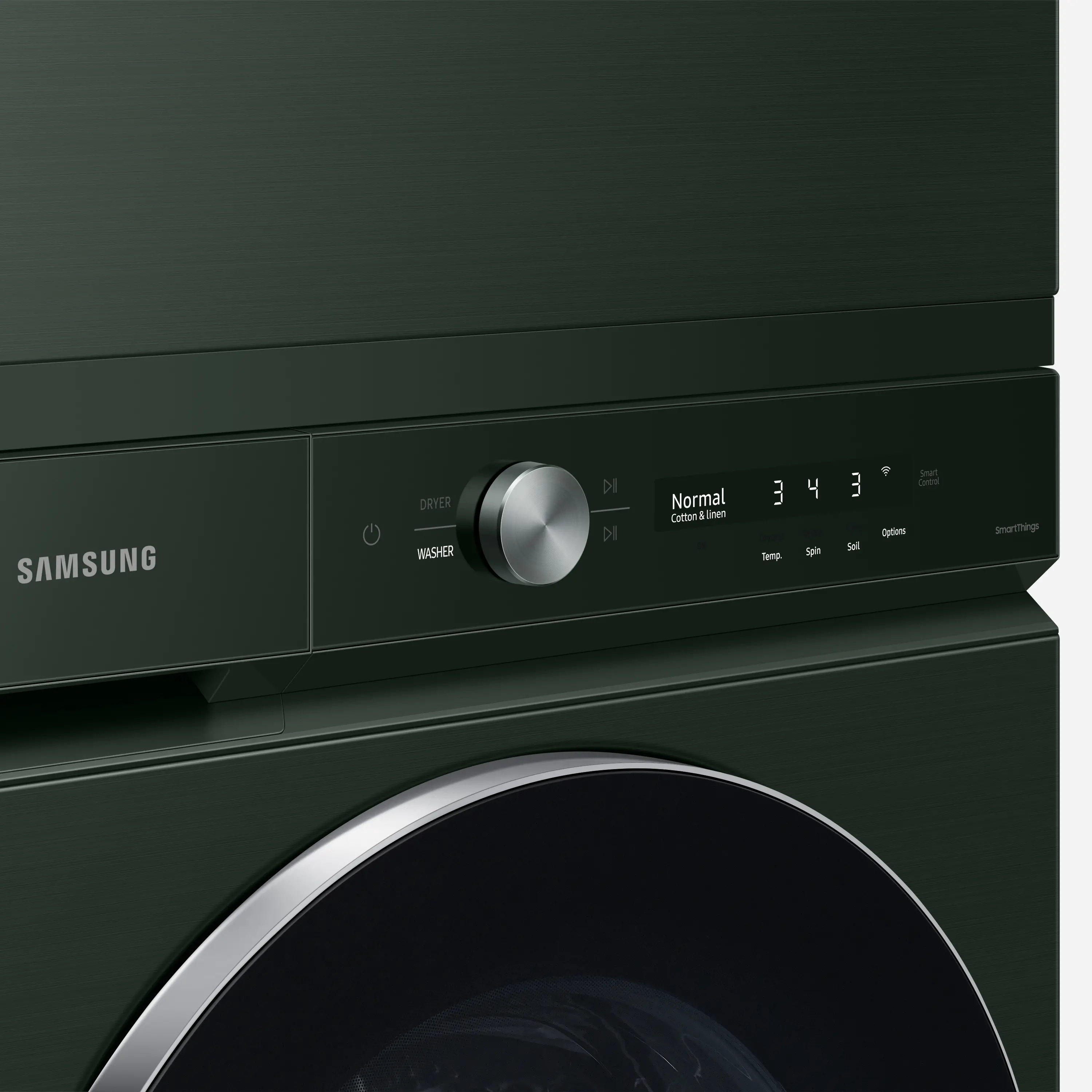 DVE53BB8900G Samsung Bespoke 7.6 cu ft Electric Dryer with Smart Dial - Forest Green 53BB8900-5