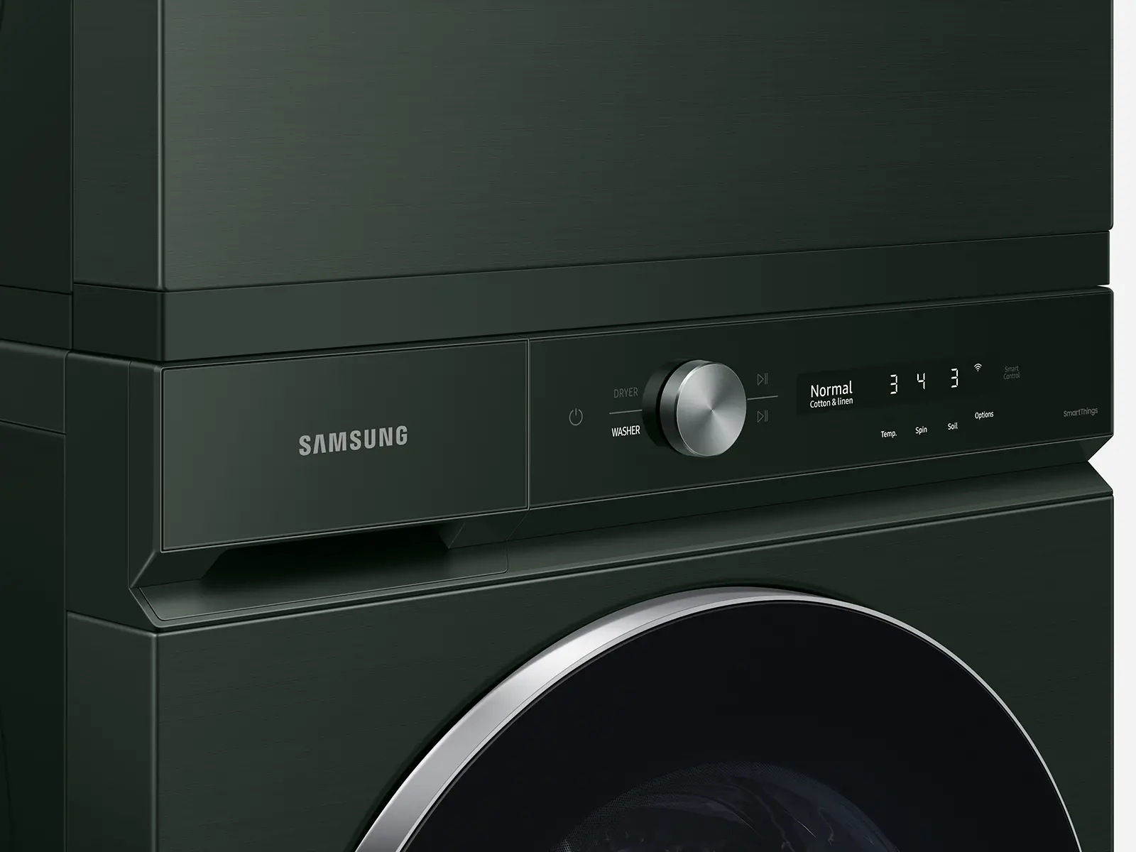 DVE53BB8900G Samsung Bespoke 7.6 cu ft Electric Dryer with Smart Dial - Forest Green 53BB8900-6