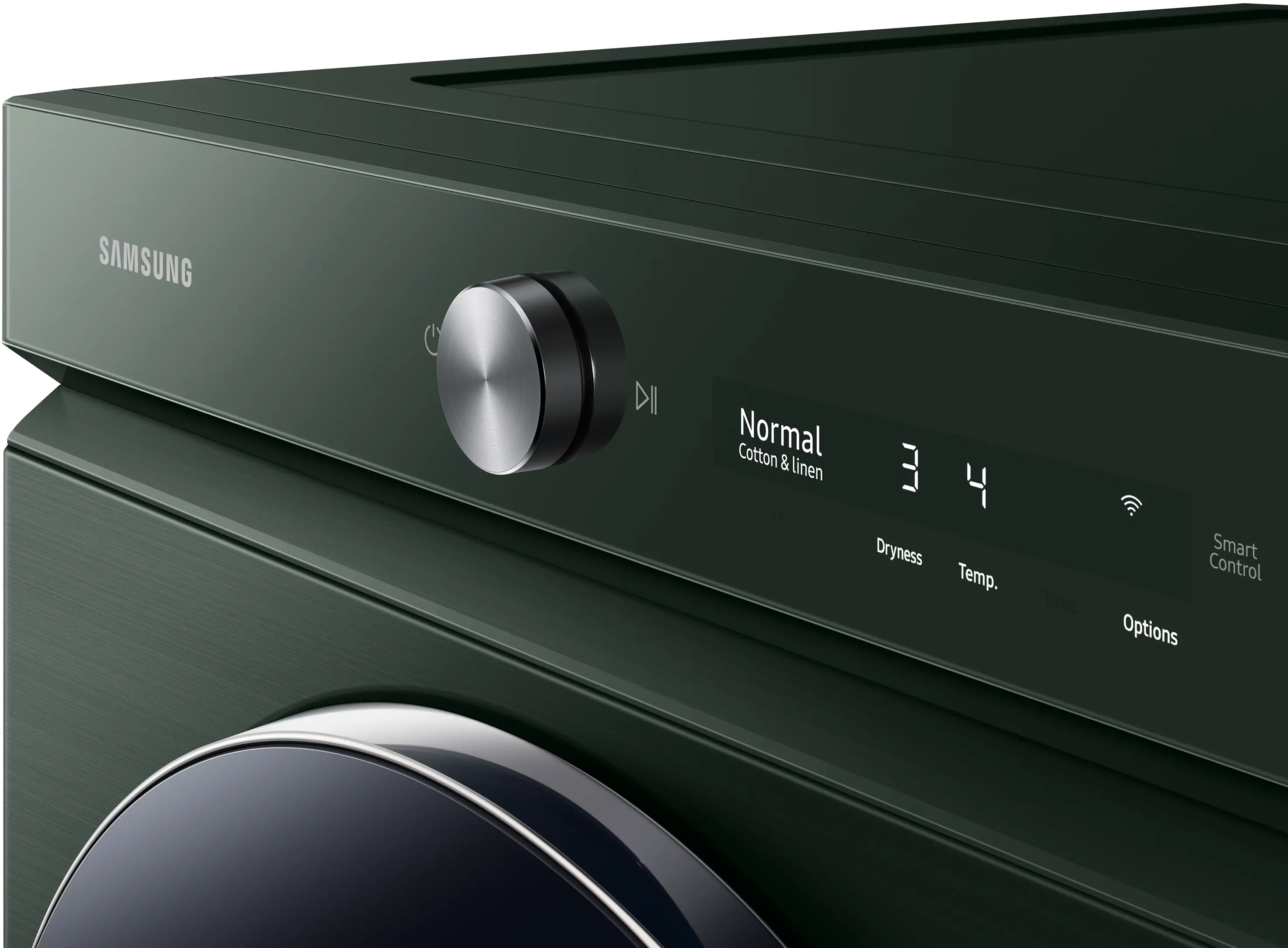 DVE53BB8900G Samsung Bespoke 7.6 cu ft Electric Dryer with Smart Dial - Forest Green 53BB8900-7