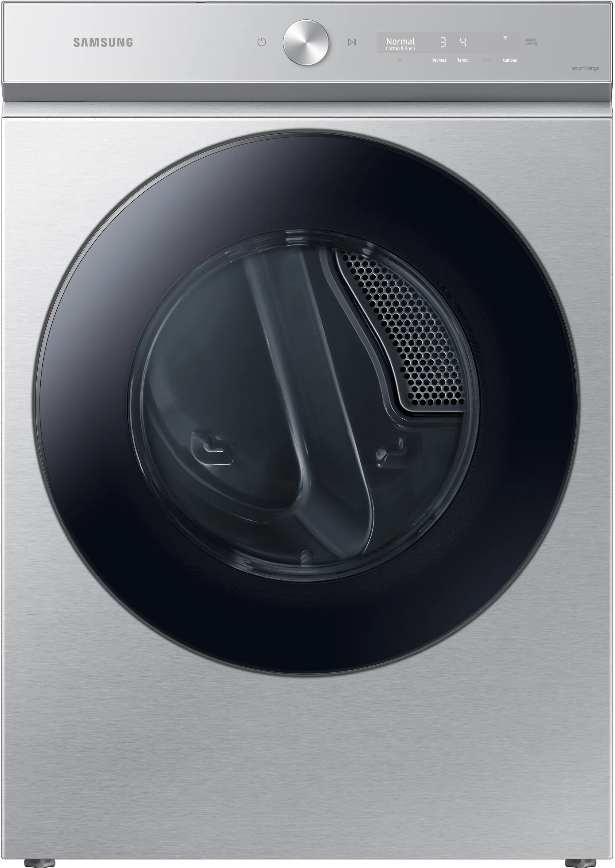 DVE53BB8700T Samsung Bespoke 7.6 cu ft Electric Dryer with Smart Dial - Silver Steel 53BB8700-2