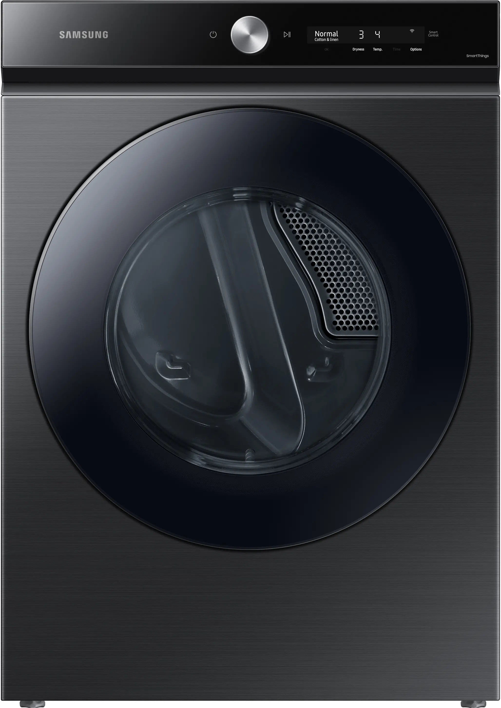 DVE53BB8700V Samsung Bespoke 7.6 cu ft Electric Dryer with Smart Dial - Brushed Black 53BB8700-2