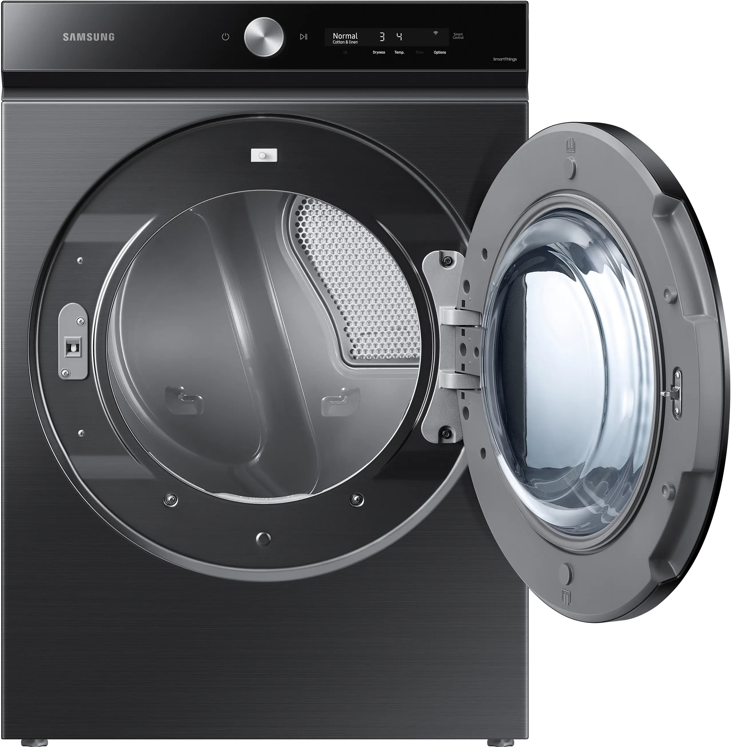 DVE53BB8700V Samsung Bespoke 7.6 cu ft Electric Dryer with Smart Dial - Brushed Black 53BB8700-1