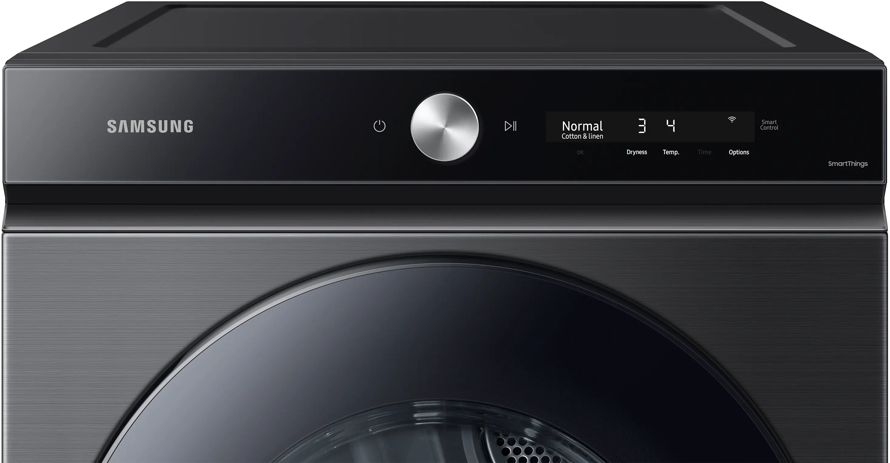 DVE53BB8700V Samsung Bespoke 7.6 cu ft Electric Dryer with Smart Dial - Brushed Black 53BB8700-3