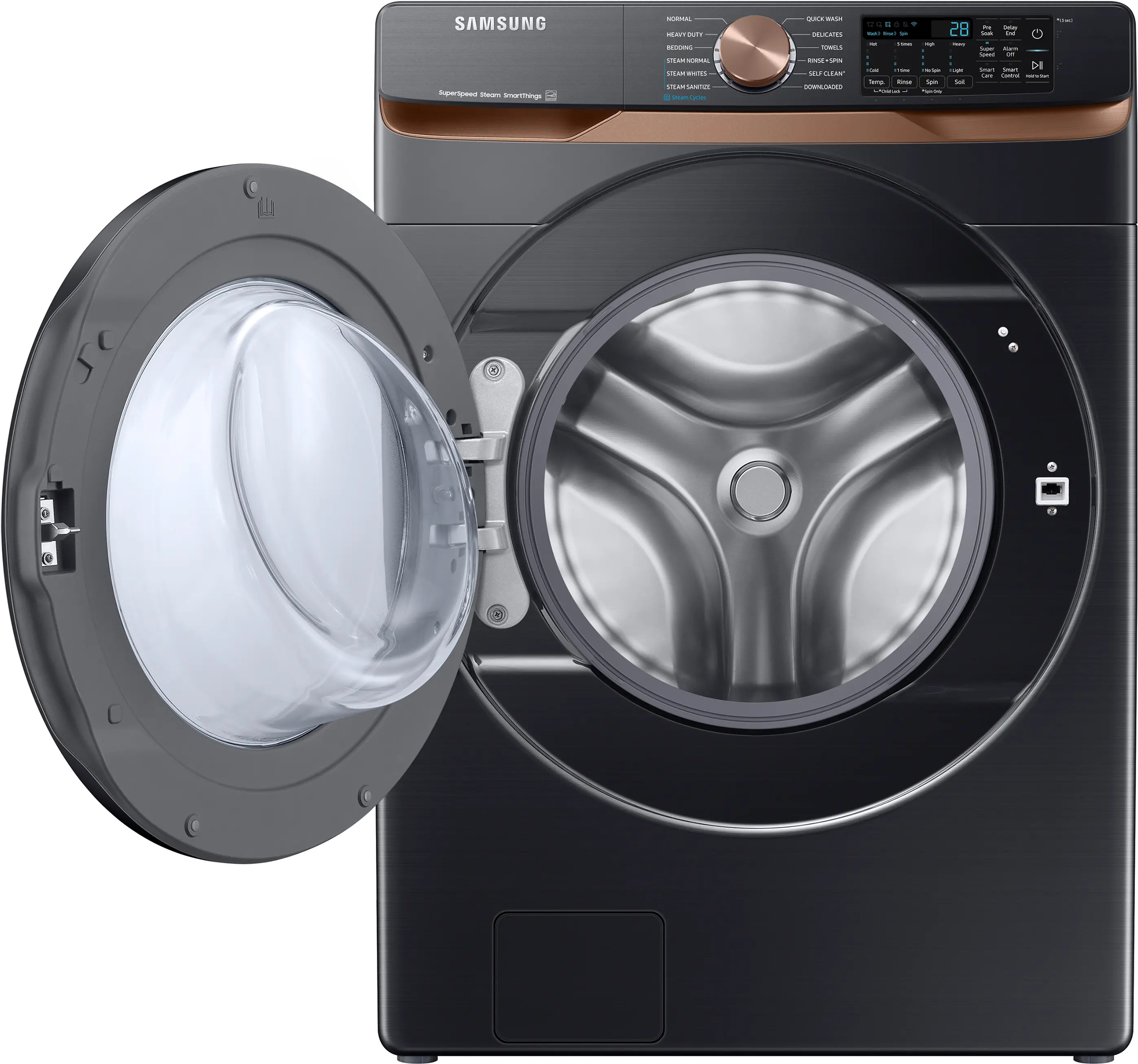WF50BG8300AV Samsung 5 cu ft Front Load Washer - Brushed Black 50BG8300-5