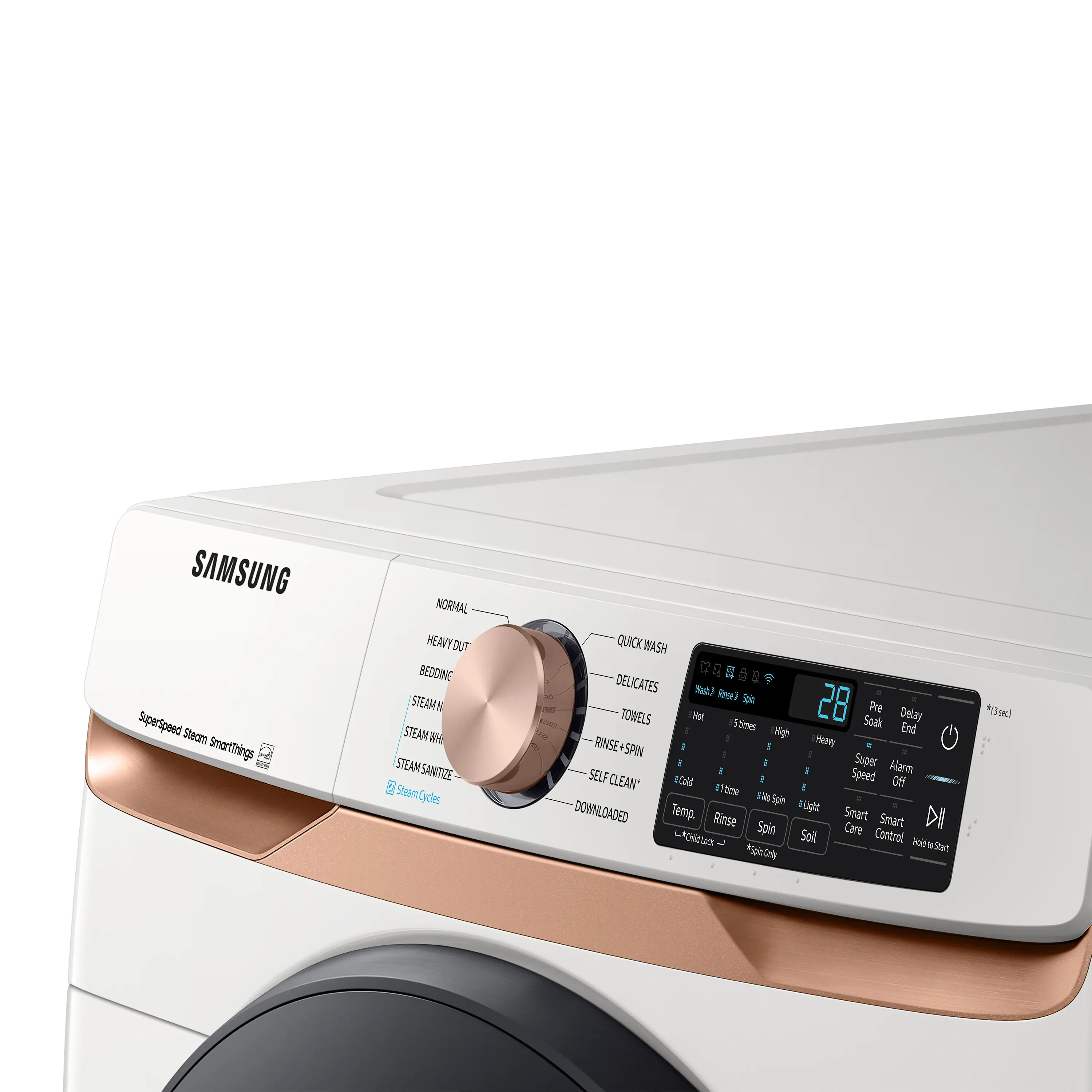 WF50BG8300AE Samsung 5 cu ft Front Load Washer - Ivory 50BG8300-2