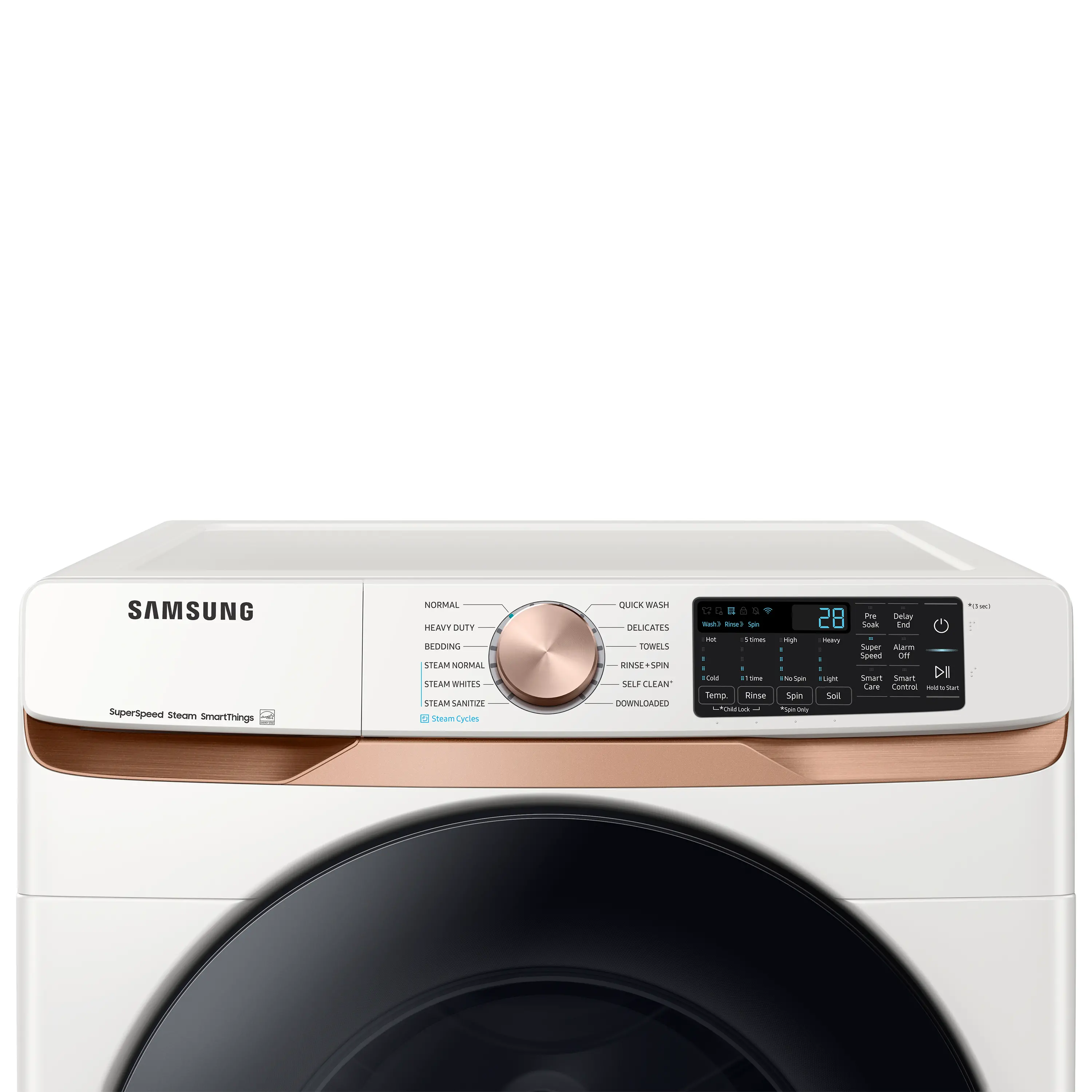 WF50BG8300AE Samsung 5 cu ft Front Load Washer - Ivory 50BG8300-3