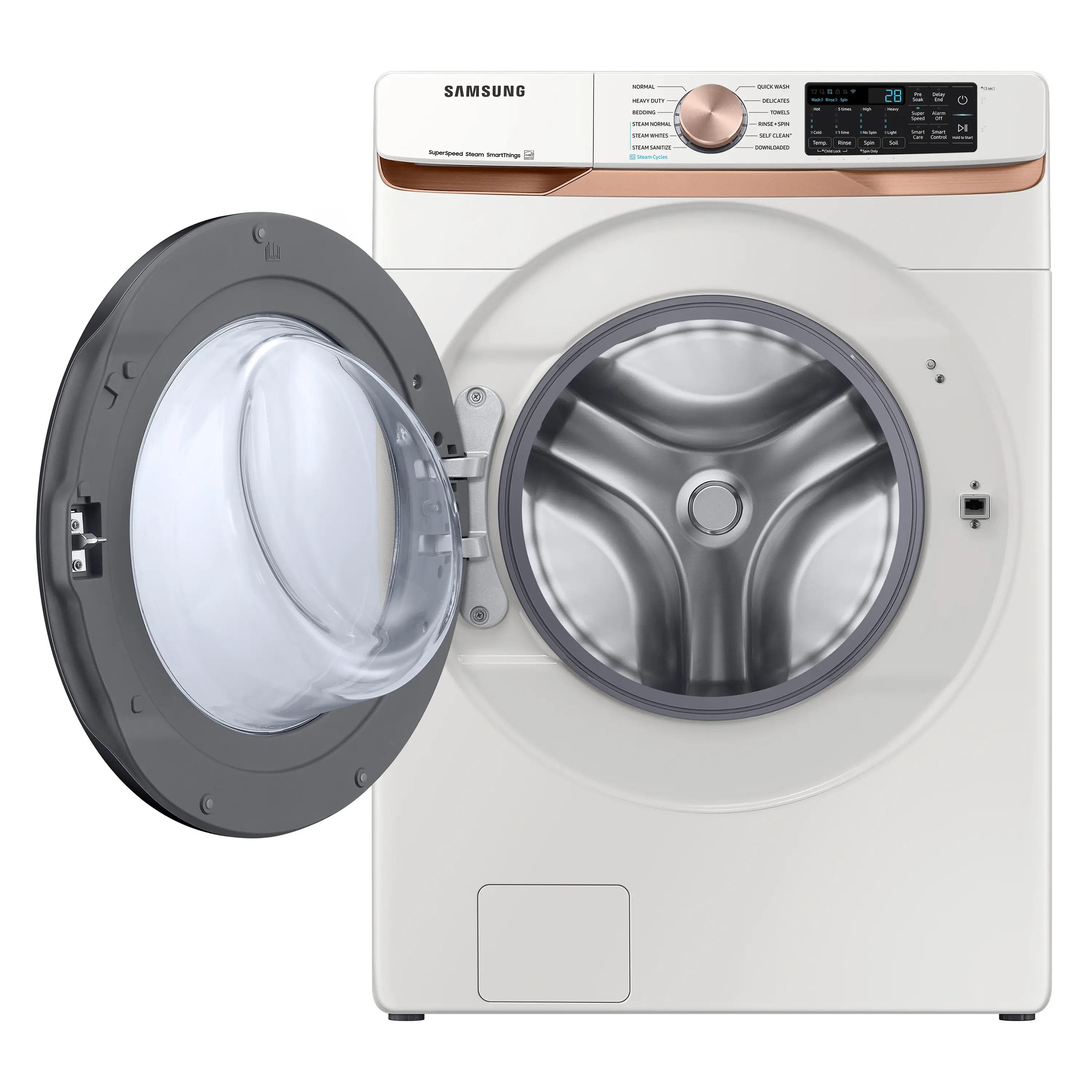 WF50BG8300AE Samsung 5 cu ft Front Load Washer - Ivory 50BG8300-5