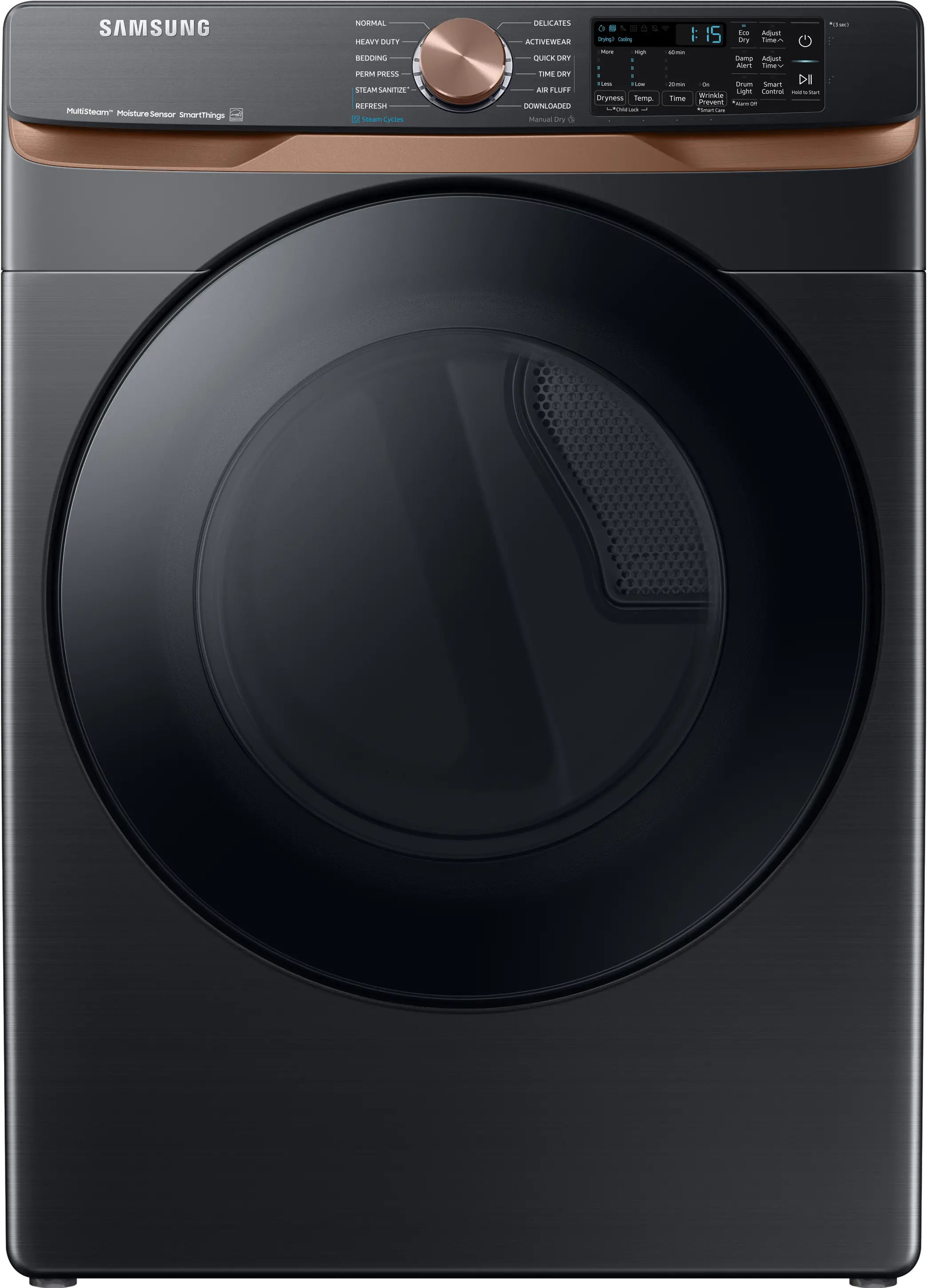 DVE50BG8300V Samsung 7.5 cu ft Electric Dryer - Brushed Black 50BG8300-1