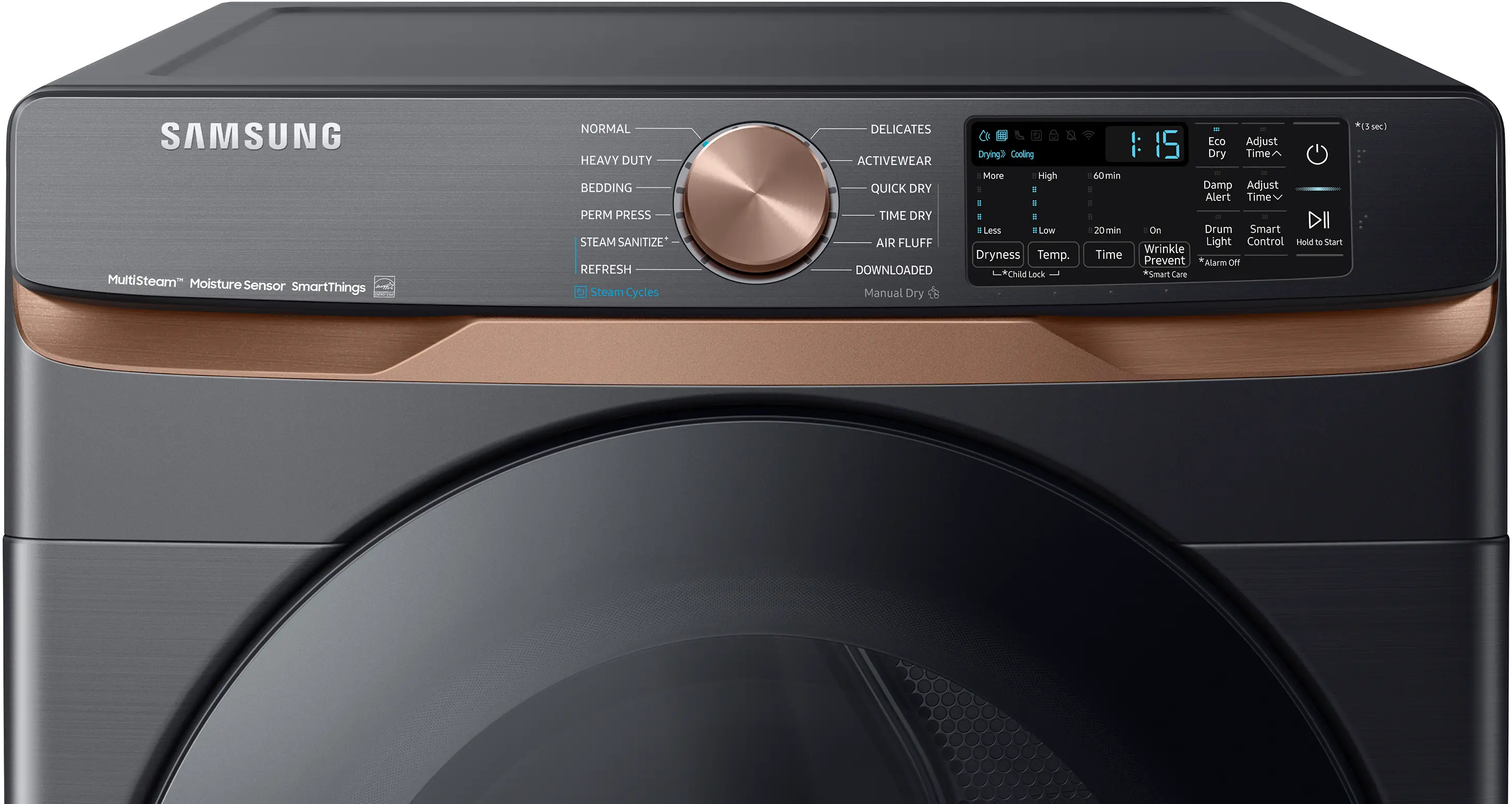 DVE50BG8300V Samsung 7.5 cu ft Electric Dryer - Brushed Black 50BG8300-4
