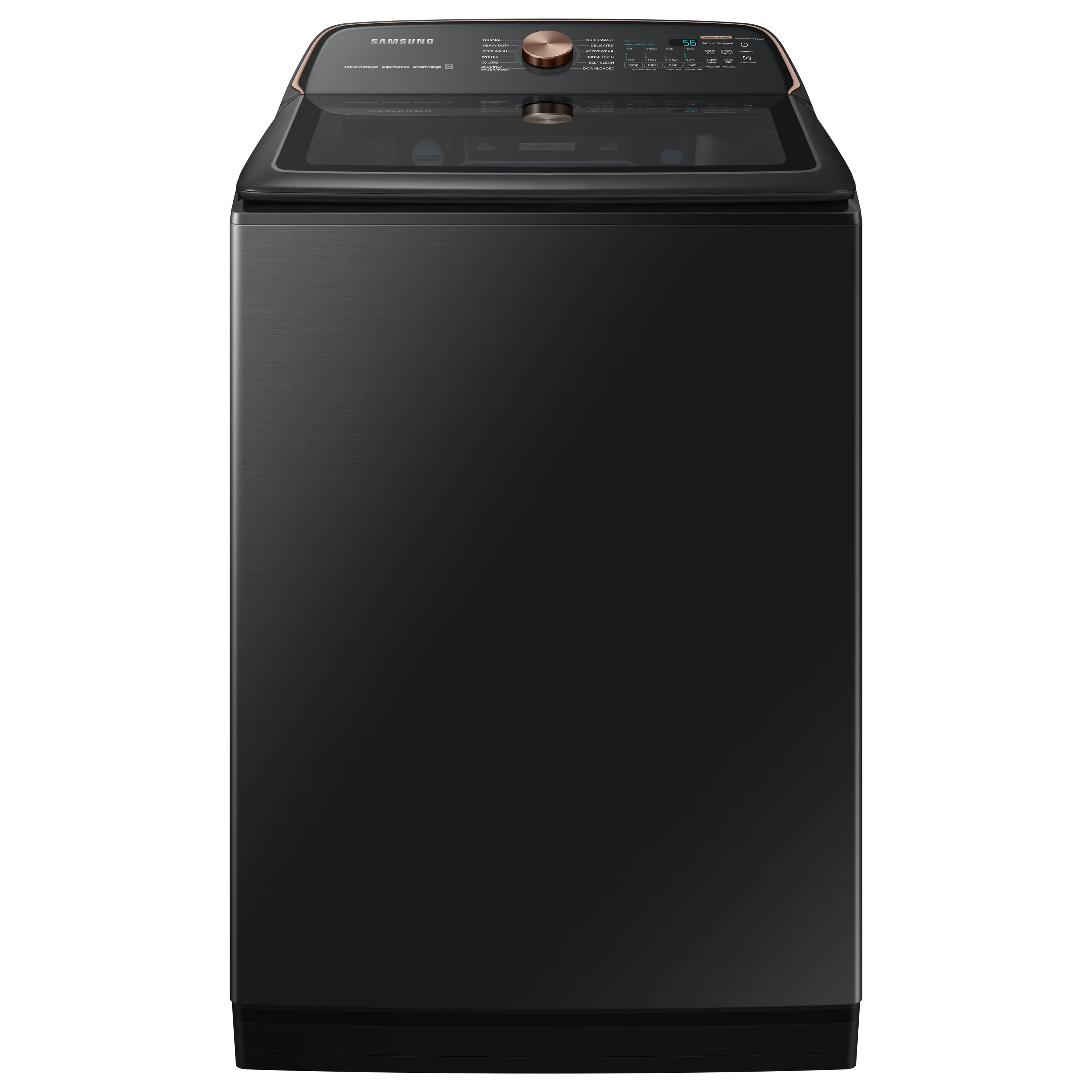 WA55A7700AV Samsung 5.5 cu ft Top Load Washer - Brushed Black 53BB8900-1