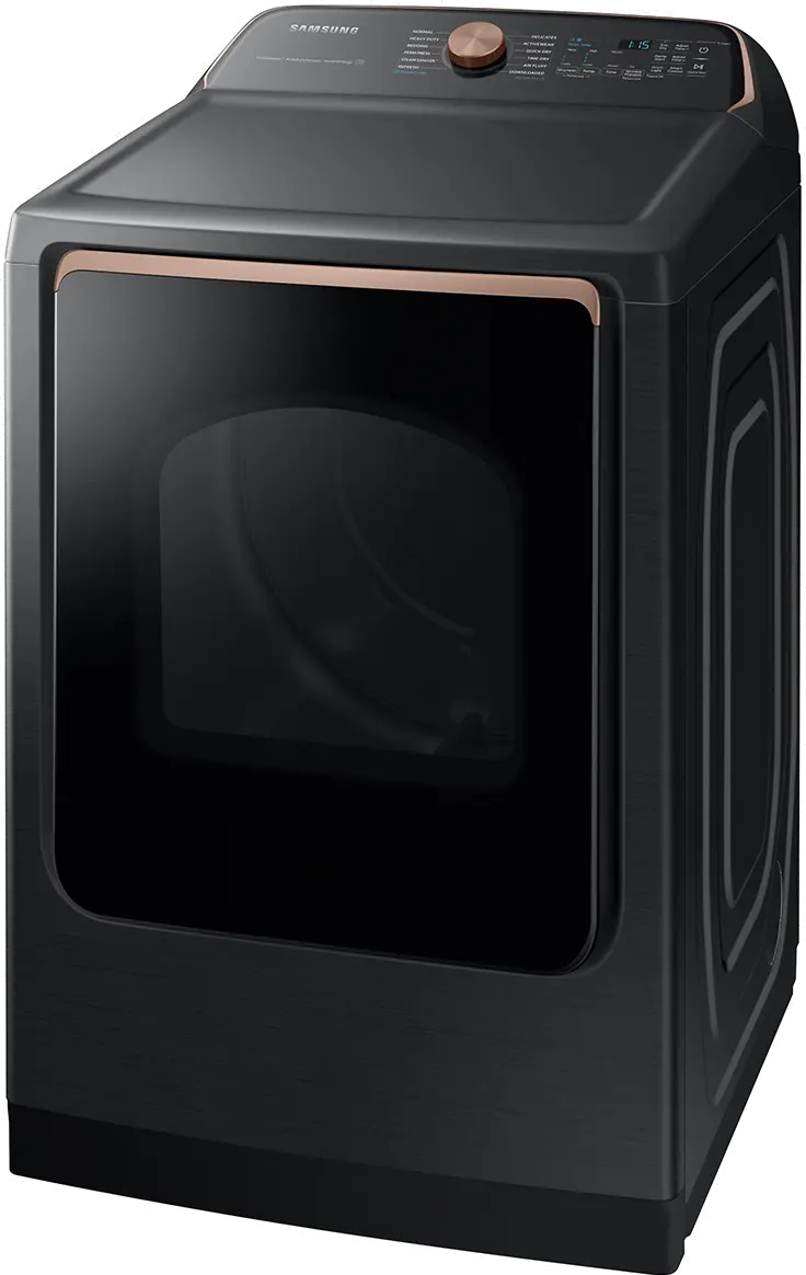 DVG55A7700V Samsung 7.4 cu. ft. Smart Gas Dryer with Steam Sanitize+ - Brushed Black-1