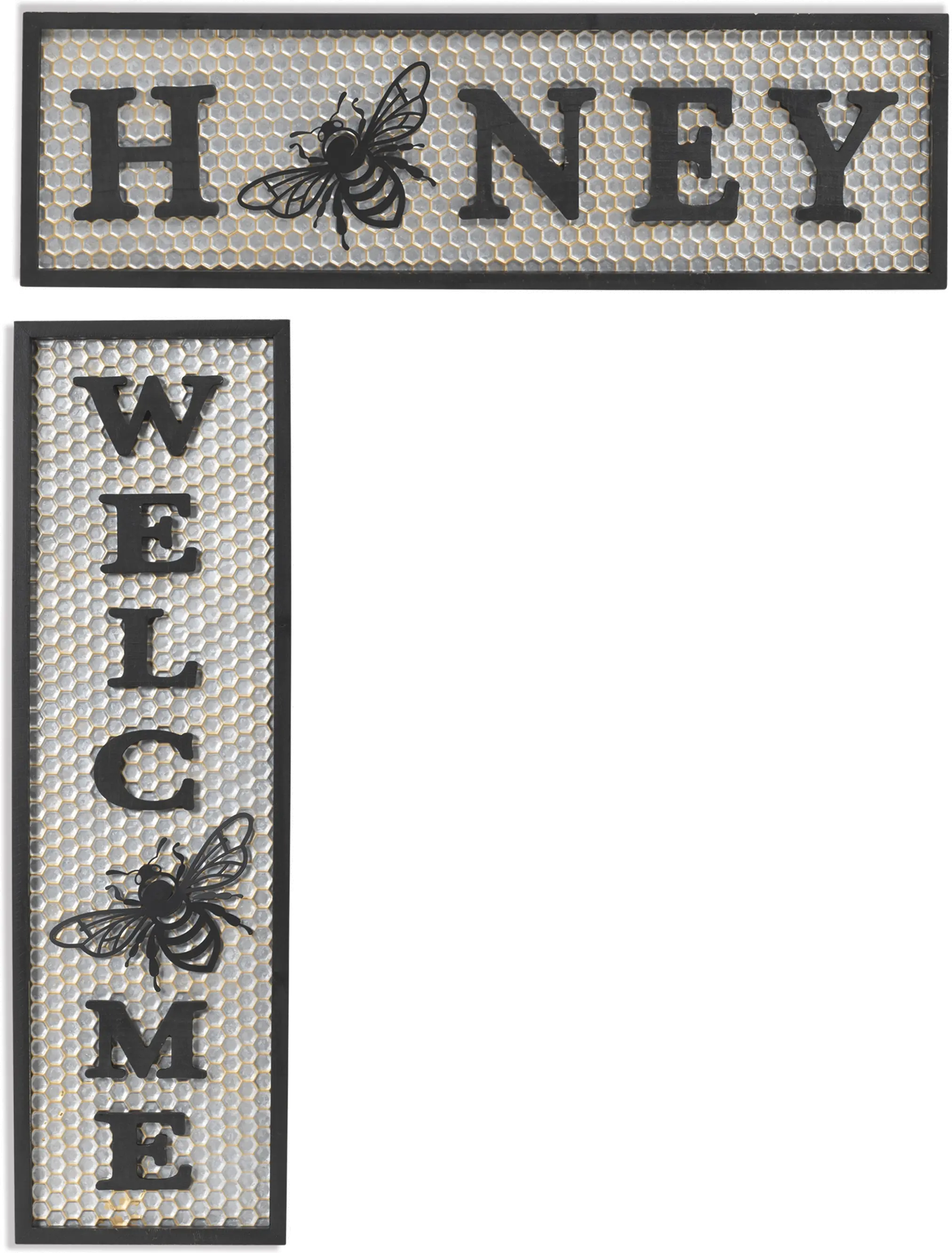 31.5-Inch Set of Welcome & Honey Wall Decor-1