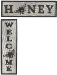 31.5-Inch Set of Welcome & Honey Wall Decor