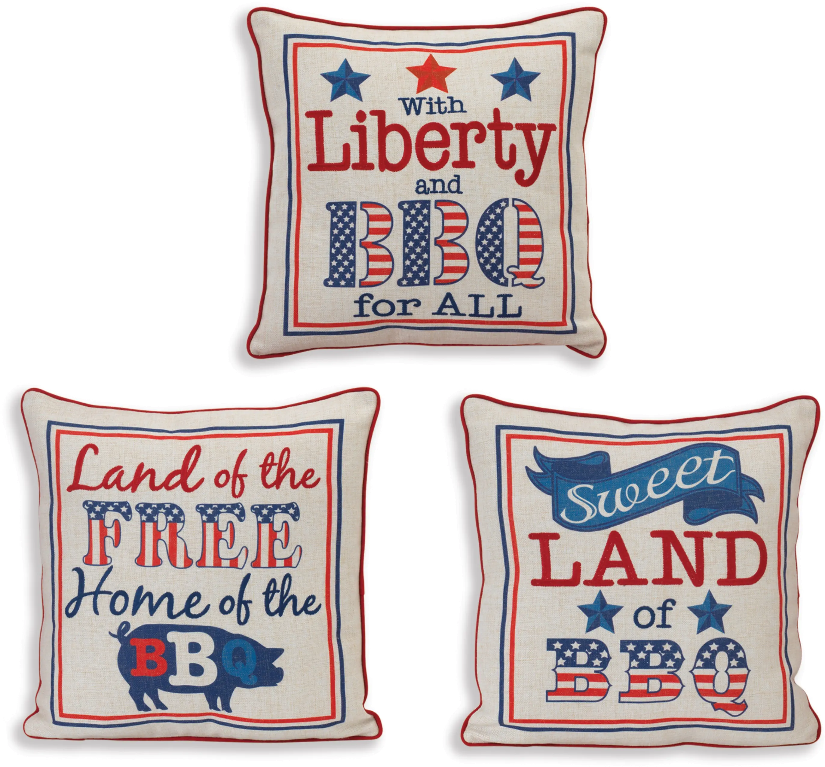 Assorted 16 Inch Americana BBQ Pillow-1
