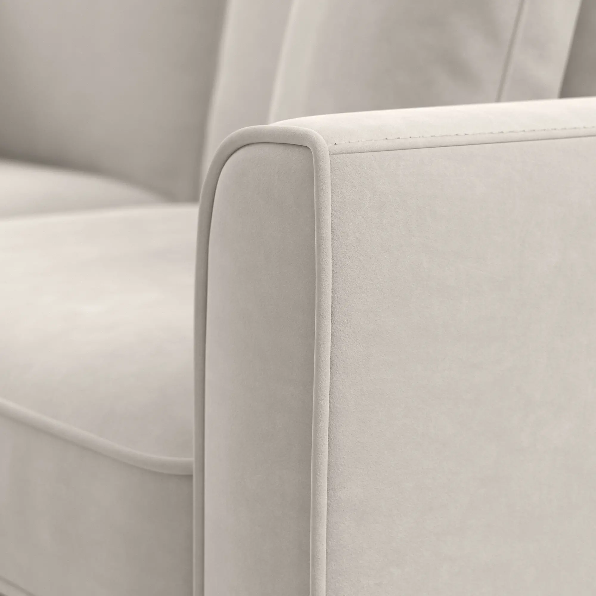 FLJ85SLBM-03K Flare Light Beige Microsuede Sofa - Bush Furniture-3