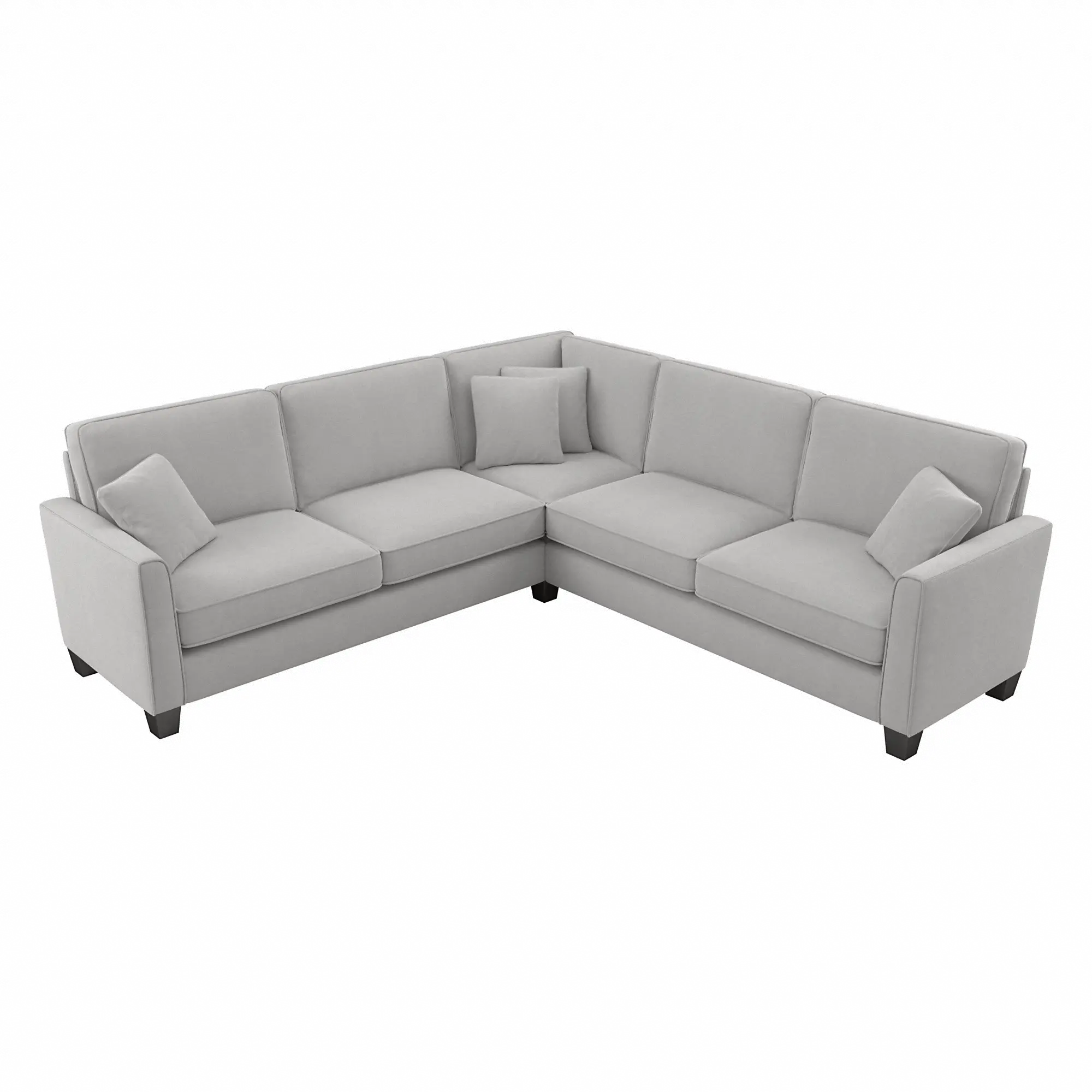 FLY98SLGM-03K Flare Light Gray Microsuede L Shaped Sectional - Bush Furniture-2