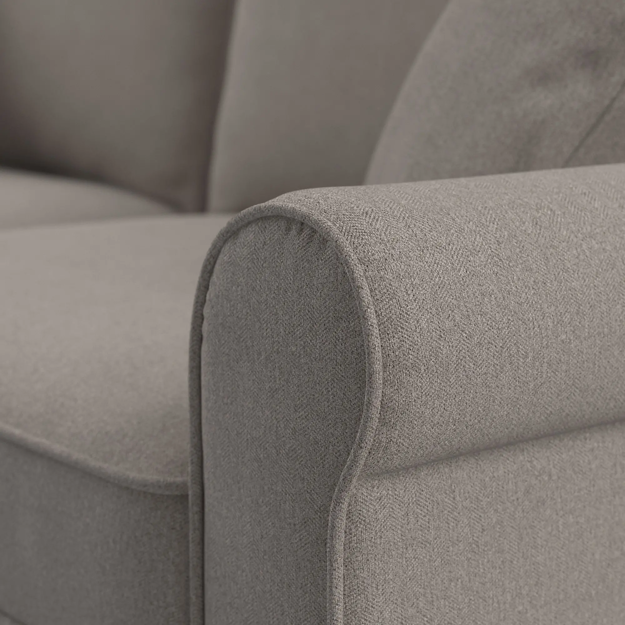 HDY112BBGH-03K Hudson Beige U Shaped Sectional - Bush Furniture-4