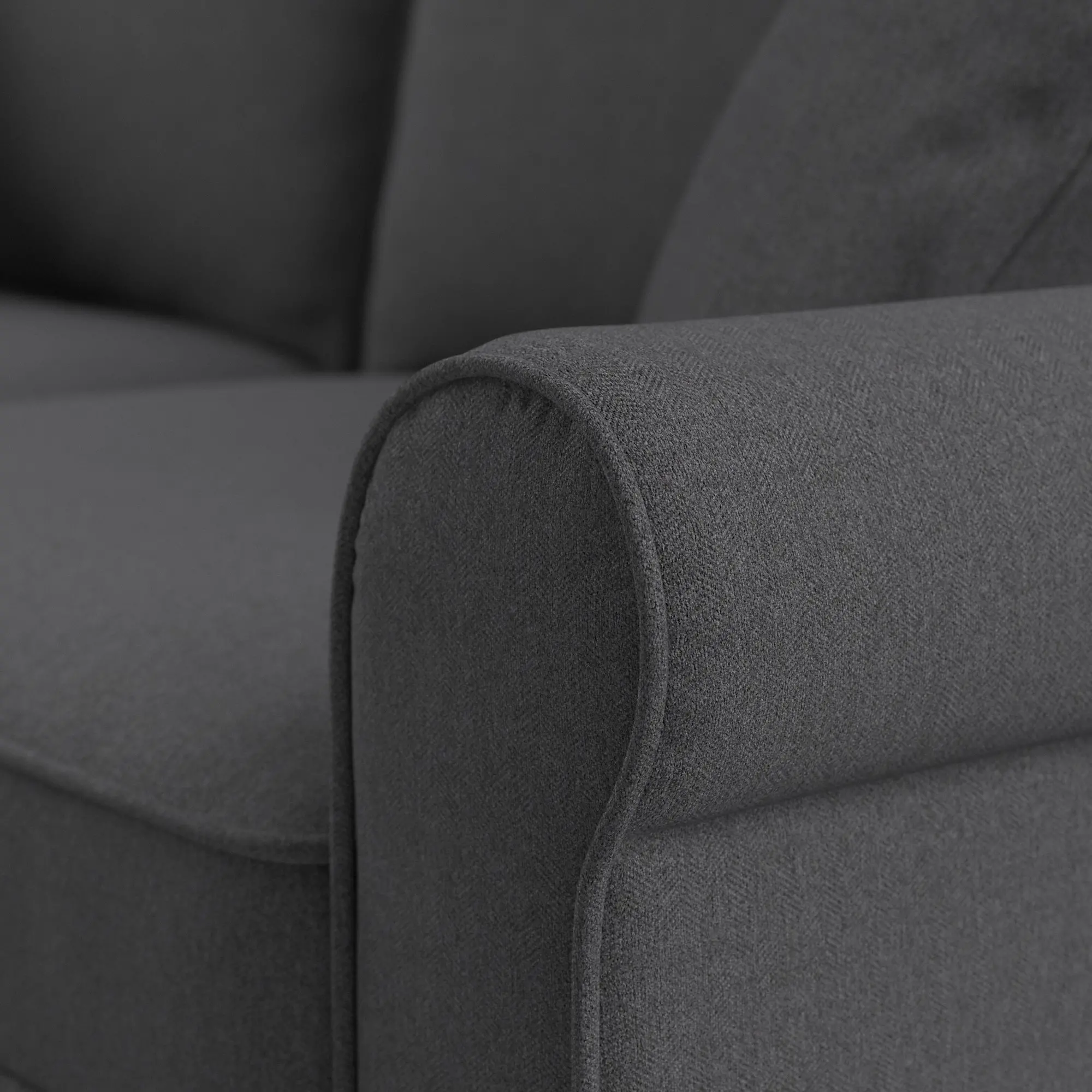 HDY86BCGH-03K Hudson Charcoal Gray L Shaped Sectional - Bush Furniture-3