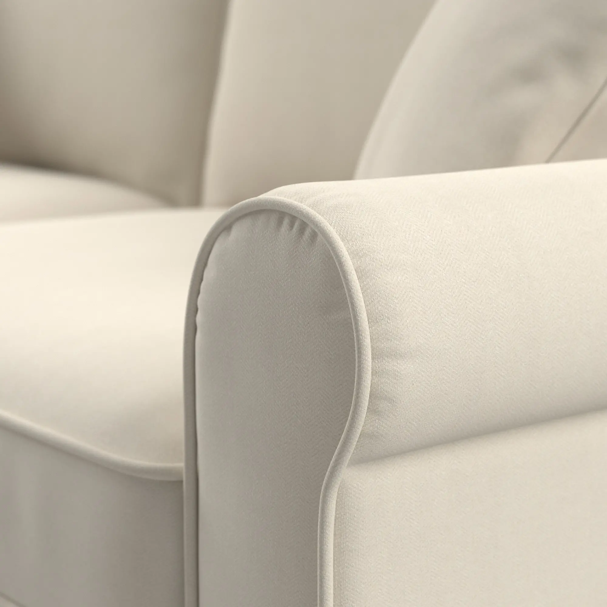 HDY86BCRH-03K Hudson Cream L Shaped Sectional - Bush Furniture-3