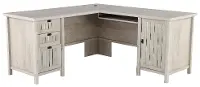 Costa Chestnut Beige L-Shaped Desk
