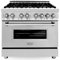 RA36 ZLINE 4.6 cu ft Dual Fuel Range - 36 W Stainless Steel 36 Inch