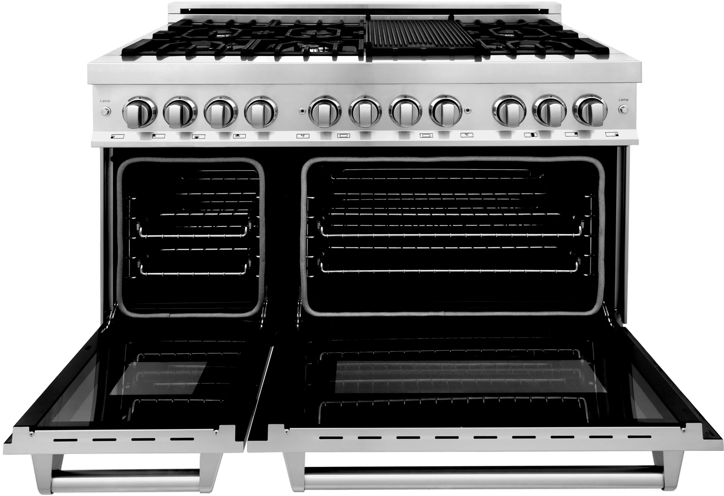 RA48 ZLINE 6 cu ft Dual Fuel Range with Double Oven - 48 W Stainless Steel-3
