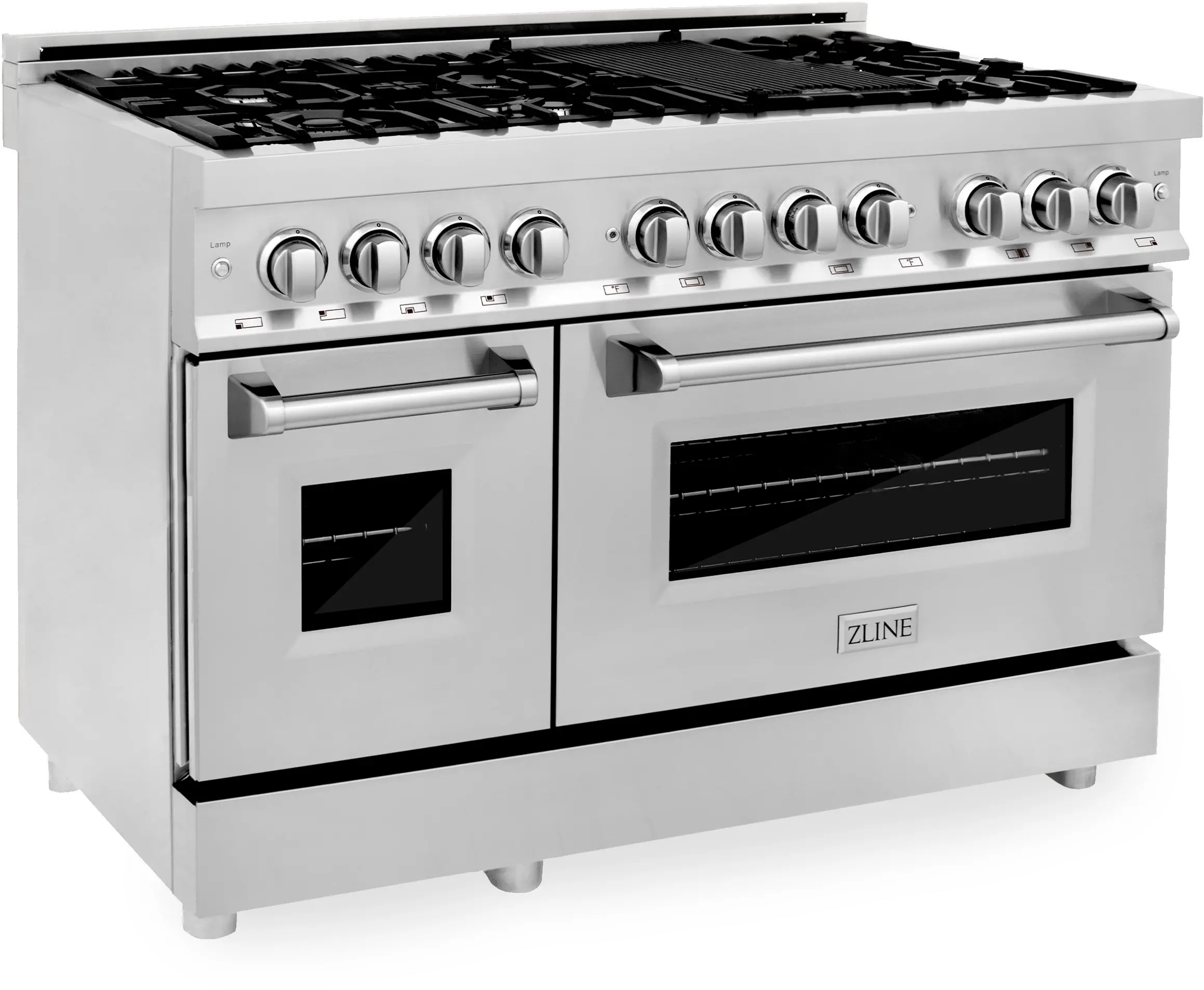 RA48 ZLINE 6 cu ft Dual Fuel Range with Double Oven - 48 W Stainless Steel-4